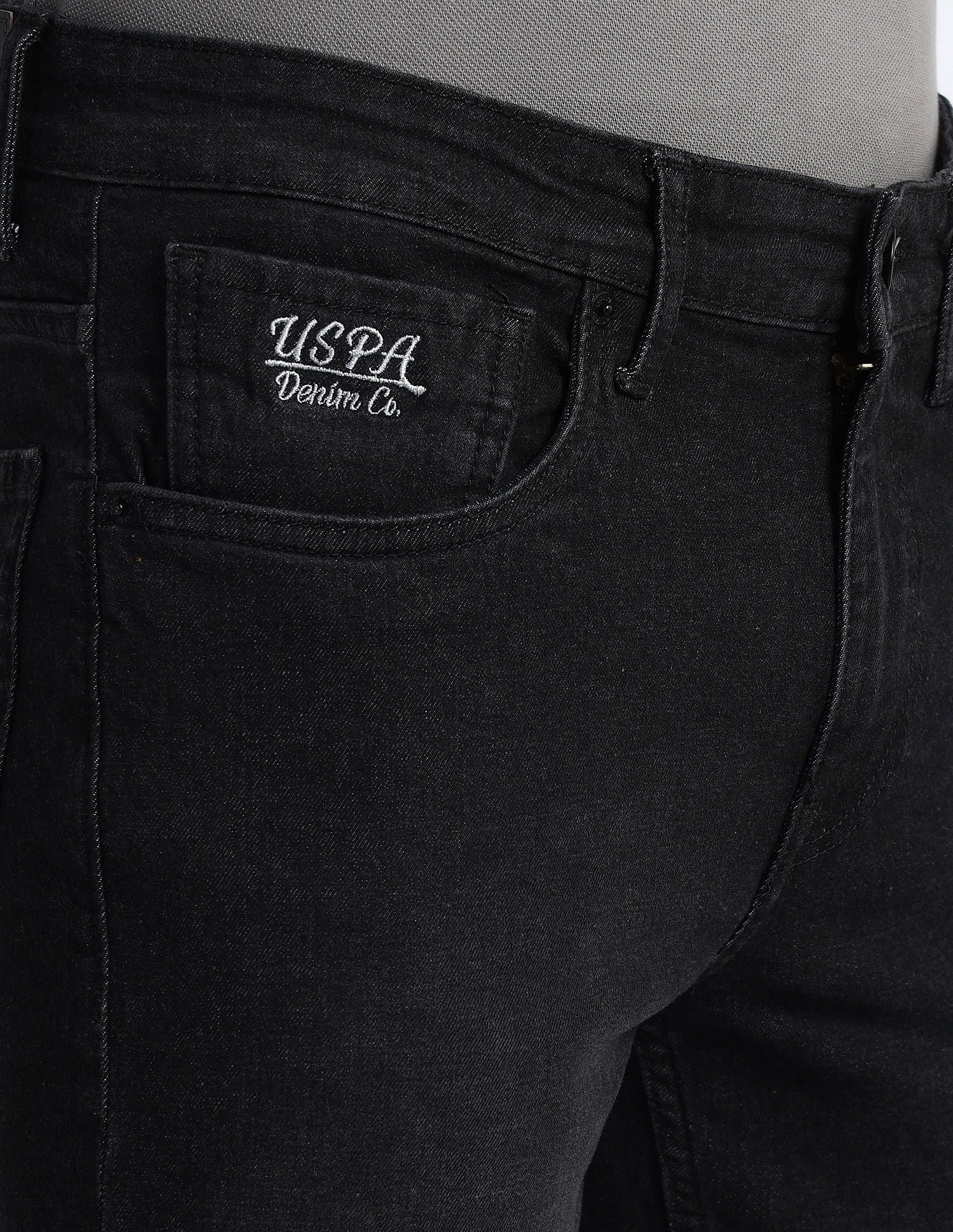 Regallo Skinny Fit Black Jeans Black - U.S. Polo Assn. India | Large