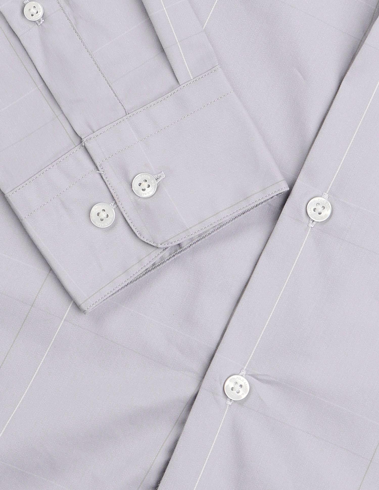 Solid Slim Fit Twill Shirt Grey - U.S. POLO ASSN. | Large