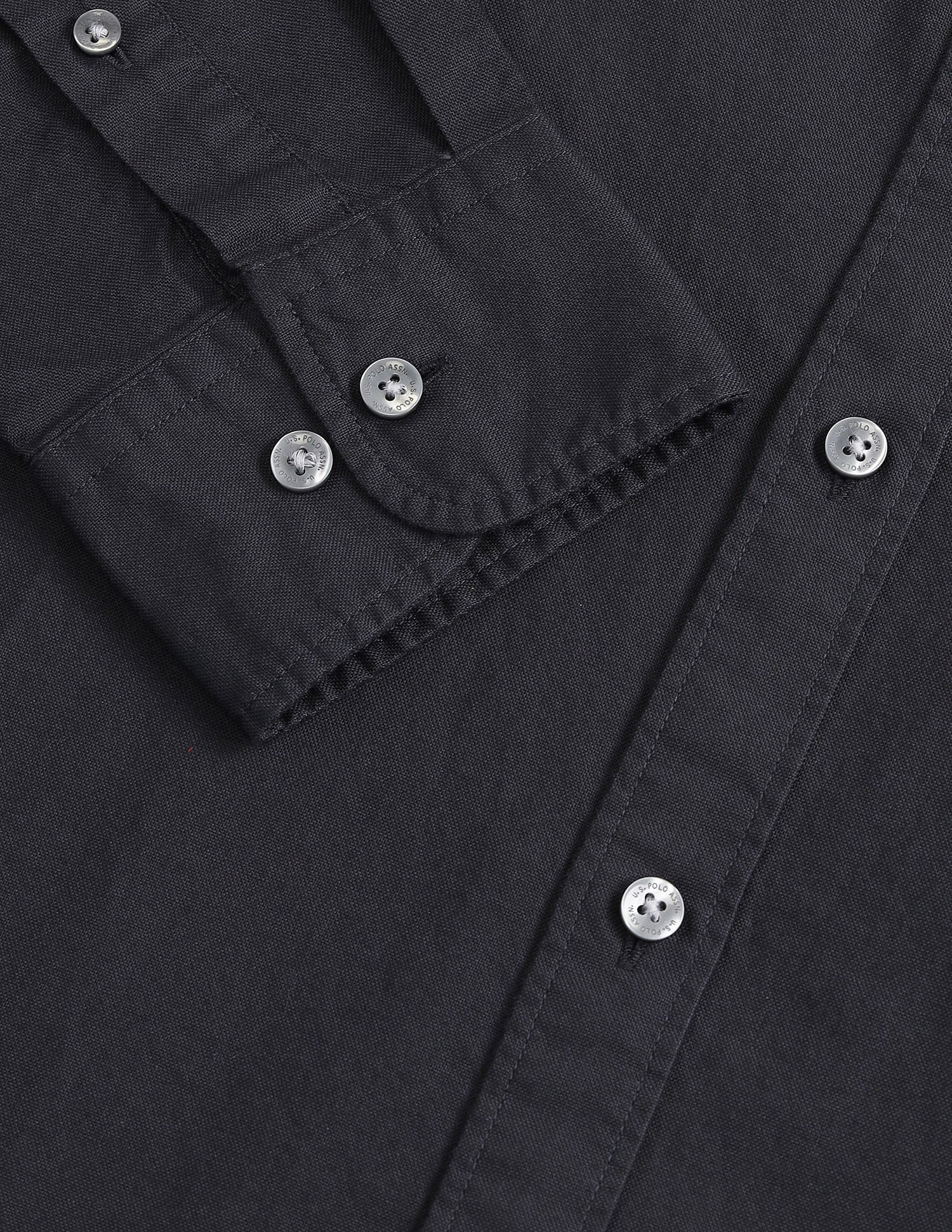 Tailored Fit Pure Cotton Shirt Charcoal - U.S. Polo Assn. India | Large