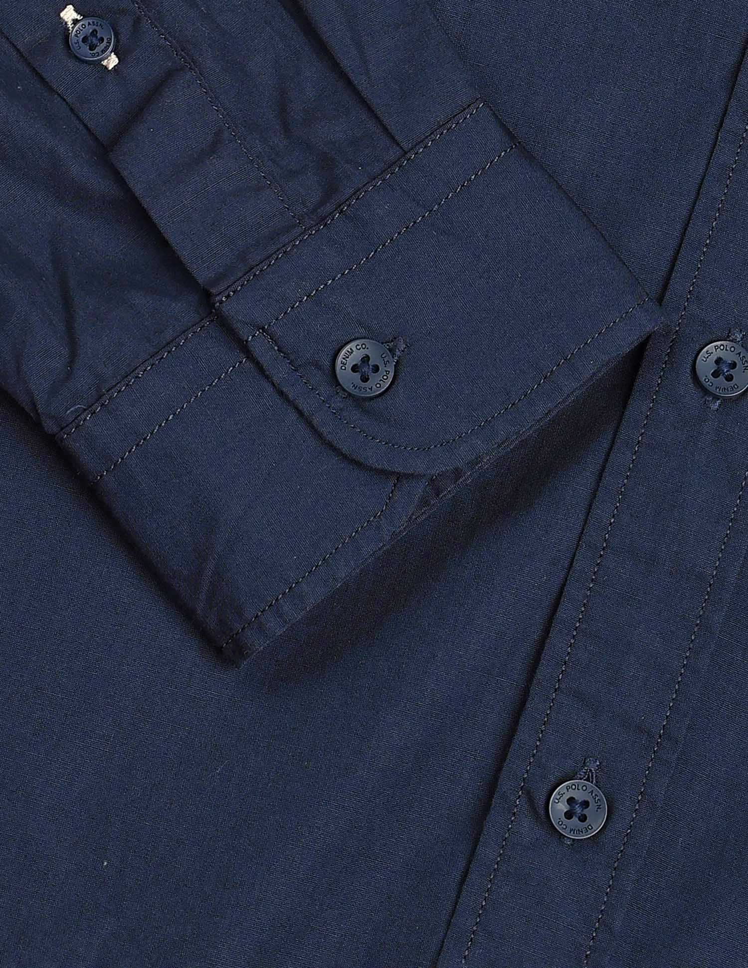 Pure Cotton Regular Fit Shirt Navy - U.S. Polo Assn. India | Large