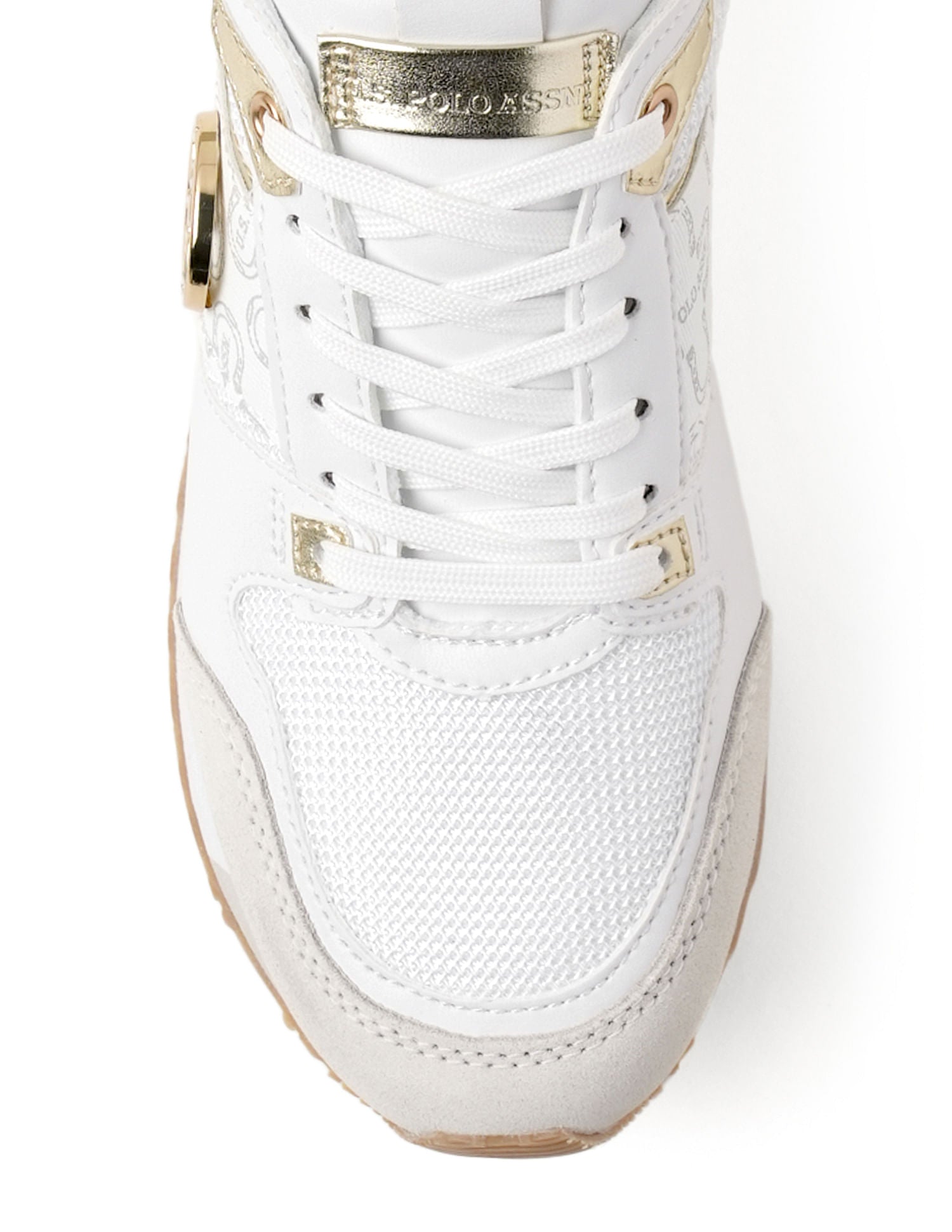 Women Metallic Logo Stella Sneakers White - U.S. POLO ASSN. | Large