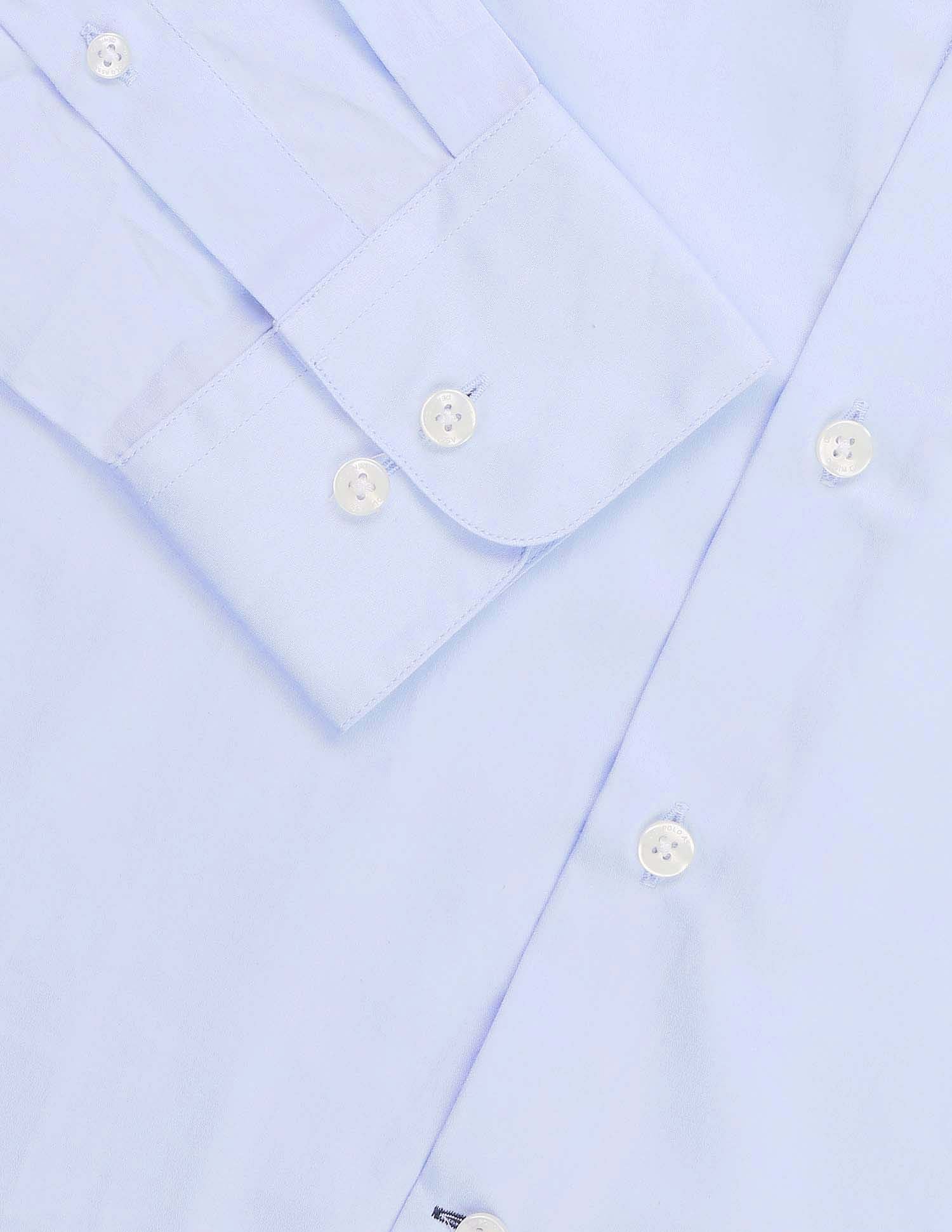 Tailored Fit Satin Shirt Light Blue - U.S. Polo Assn. India | Large