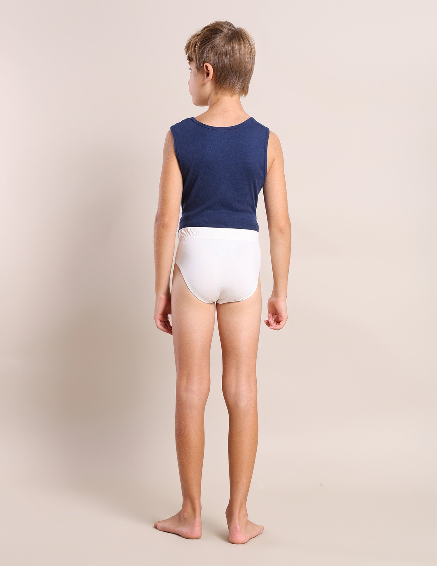 Boys Cotton Spandex Solid Briefs - Pack Of 3 Blue, Green and White - U.S. POLO ASSN. | Large