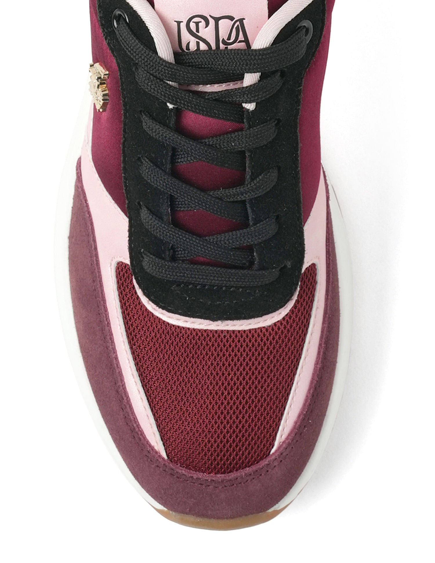 Women Colour Block Carrie Sneakers Maroon - U.S. Polo Assn. India | Large
