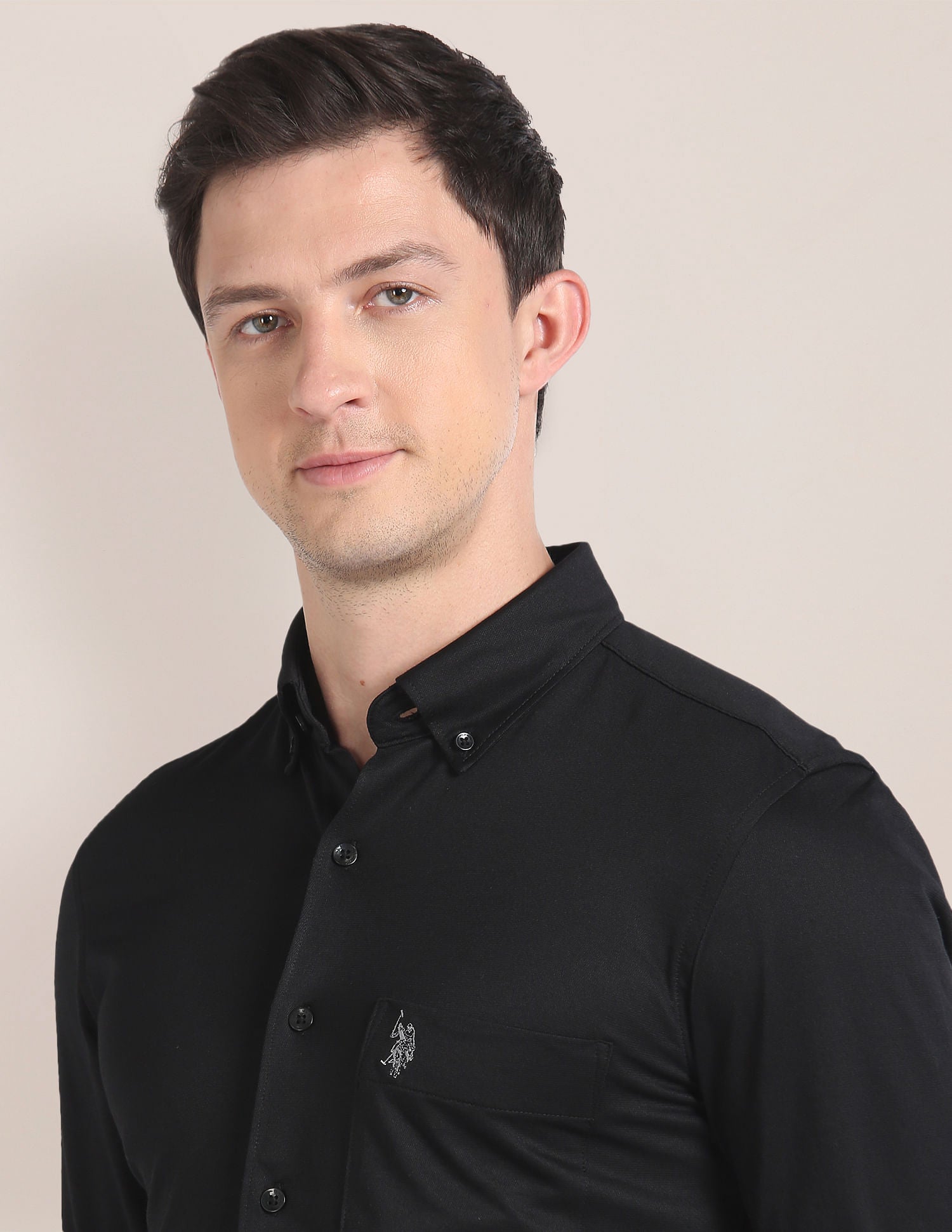 Solid Button Down Collar Shirt U.S. Polo Assn. India
