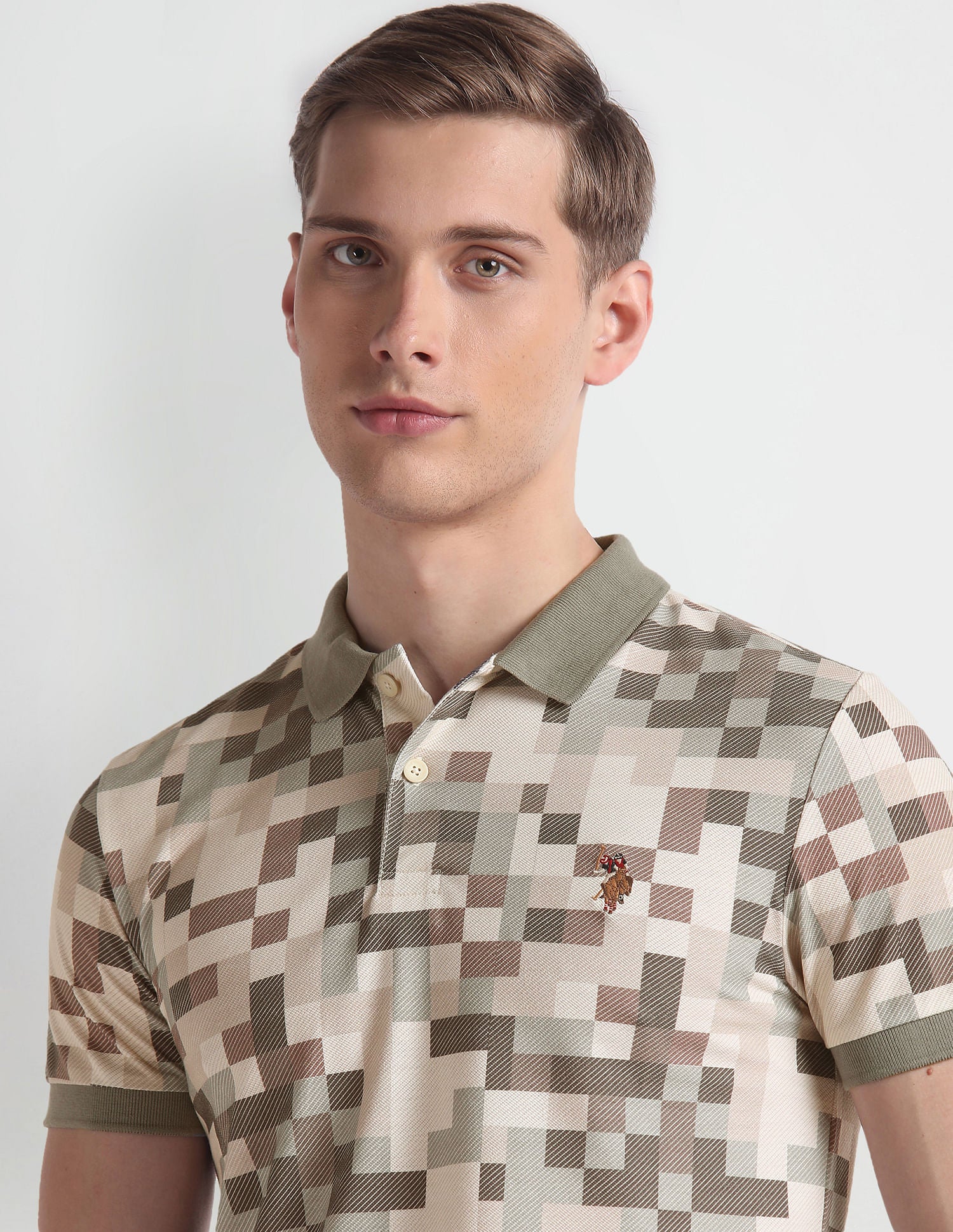 Geometric Print Cotton Polo Shirt – U.S. Polo Assn. India