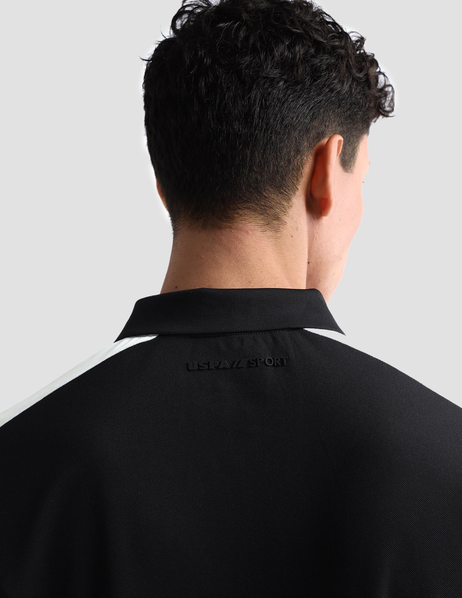 Solid Slim Fit Active Polo Shirt Black - U.S. Polo Assn. India | Large
