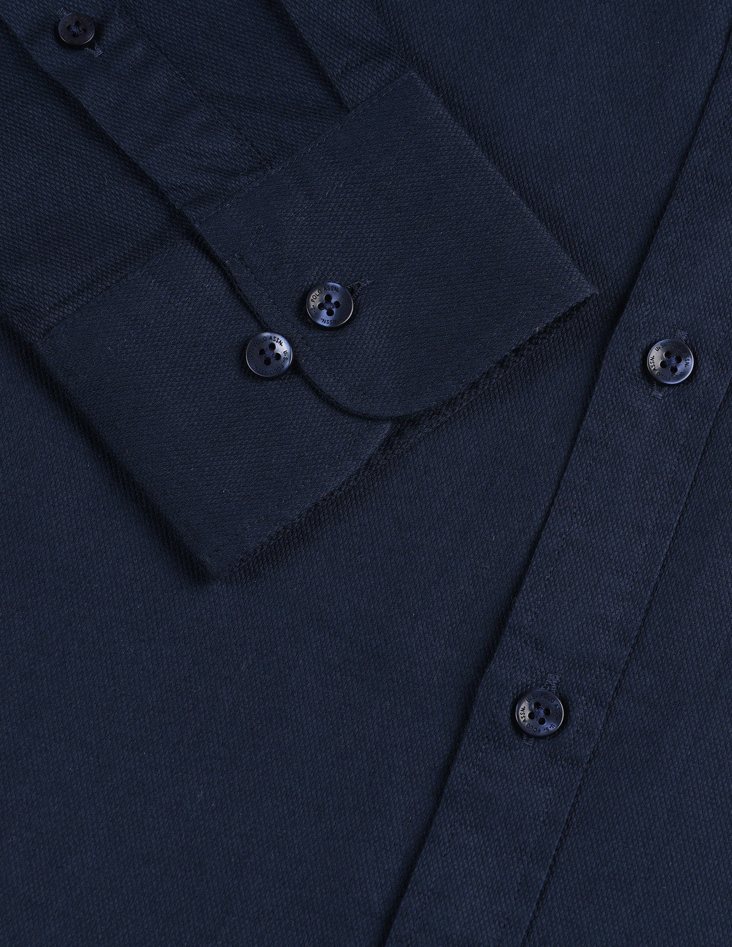 Pure Cotton Tailored Fit Shirt Navy - U.S. POLO ASSN. | Large