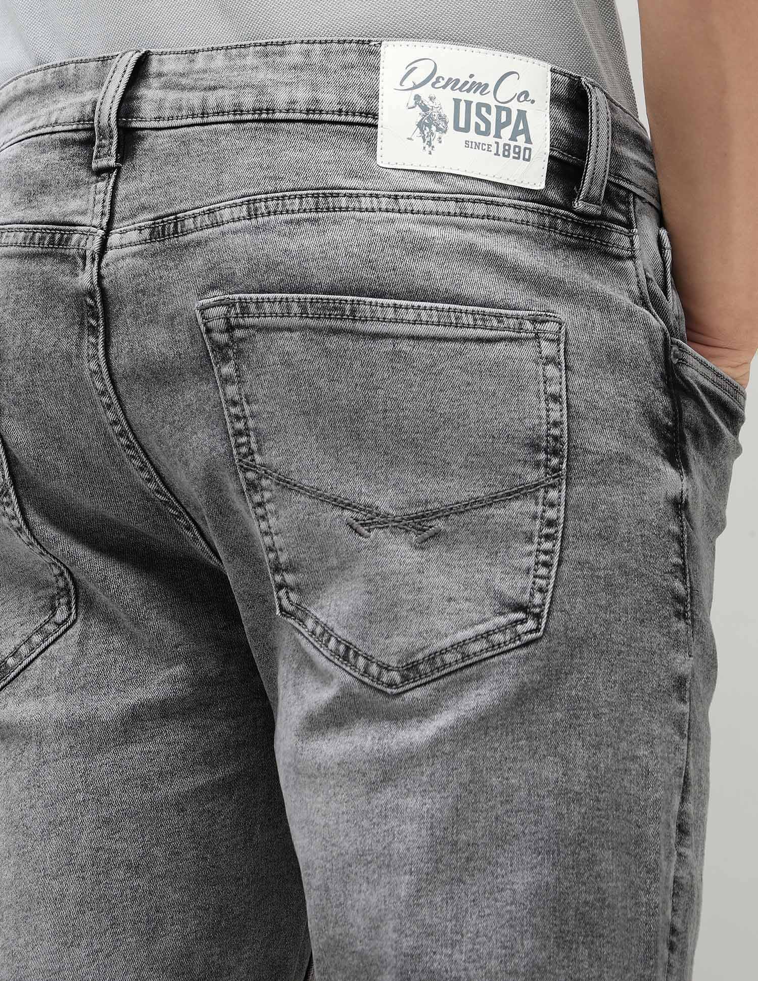 Cole Comfort Cropped Fit Grey Jeans Grey - U.S. POLO ASSN. | Large