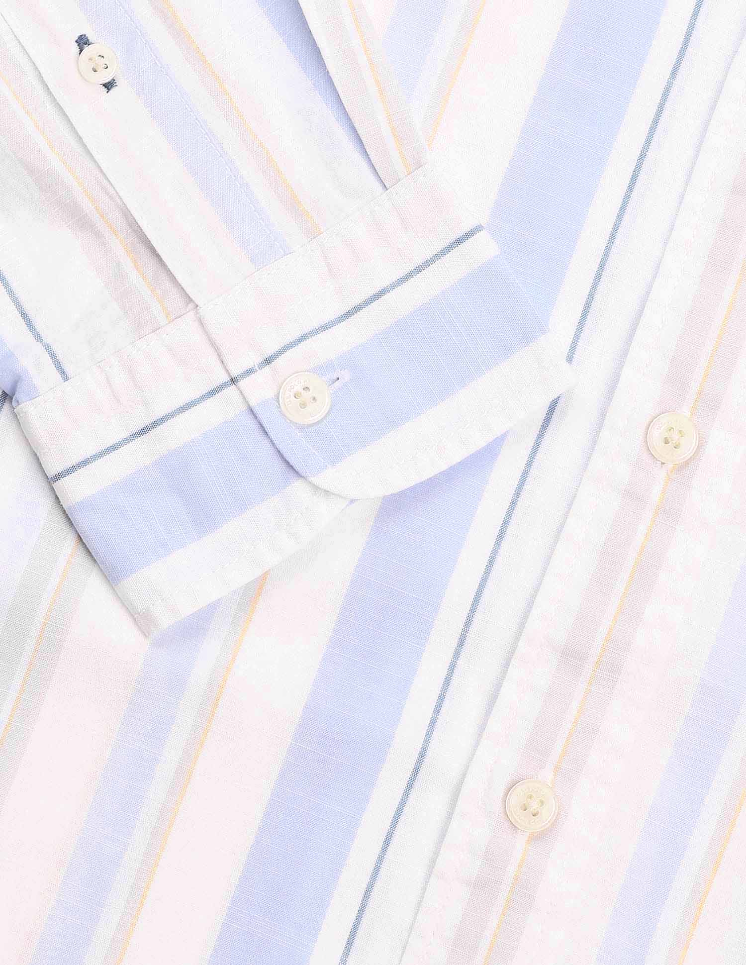 Pure Cotton Regular Fit Shirt Light Blue - U.S. Polo Assn. India | Large