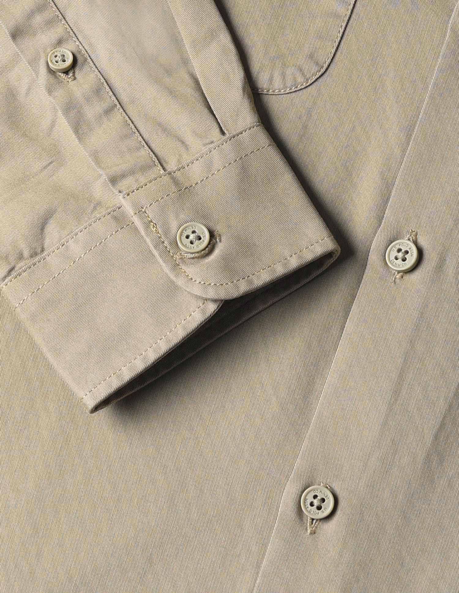 Twill Slim Fit Shirt Khaki - U.S. POLO ASSN. | Large
