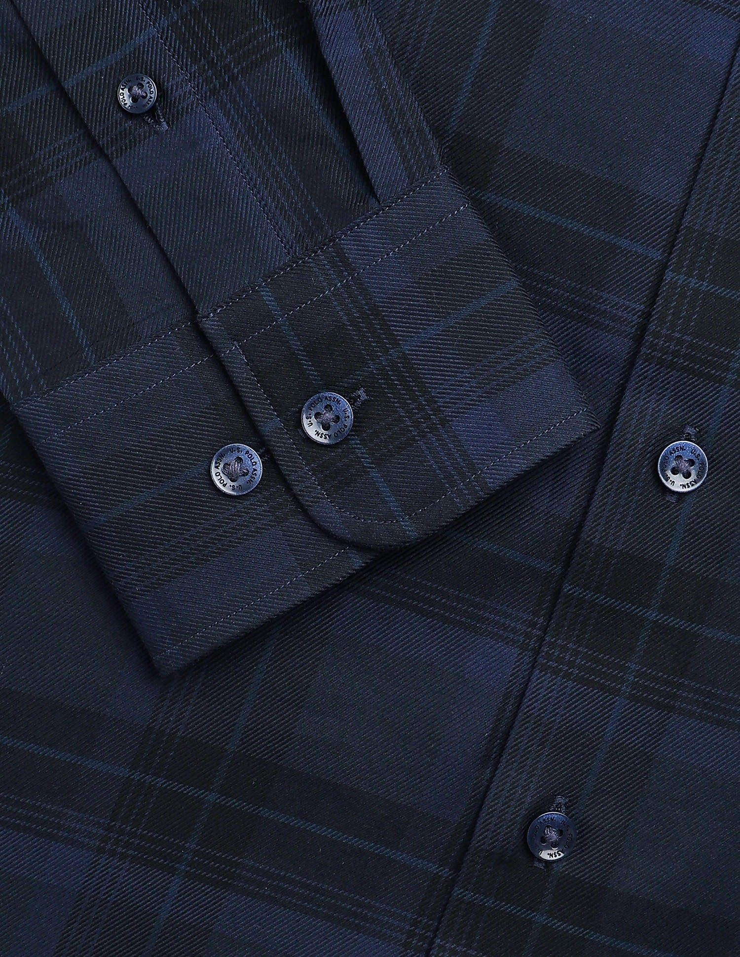 Tartan Checked Twill Shirt Navy - U.S. POLO ASSN. | Large