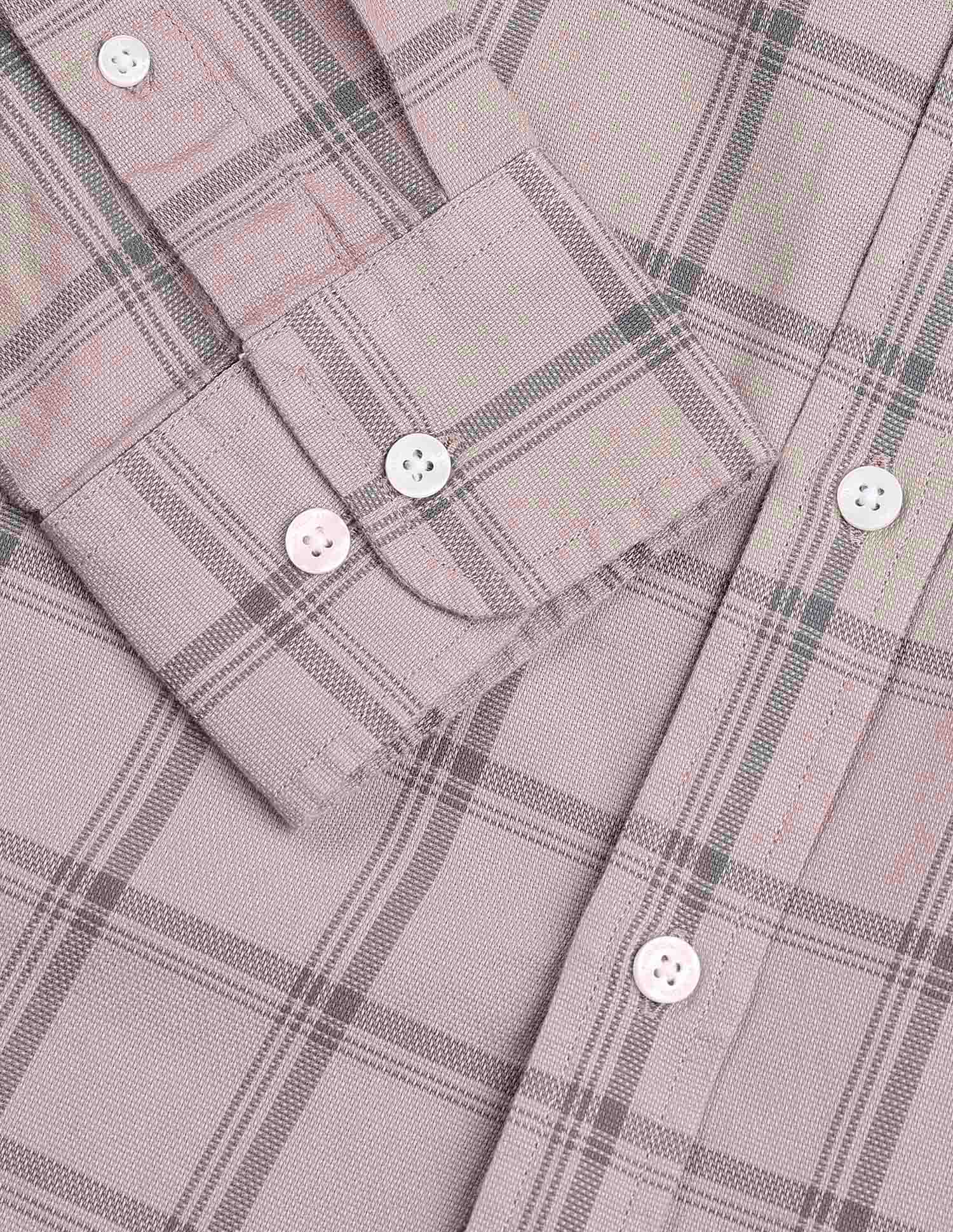 Grid Tattersall Checked Tailored Fit Shirt Grey - U.S. Polo Assn. India | Large