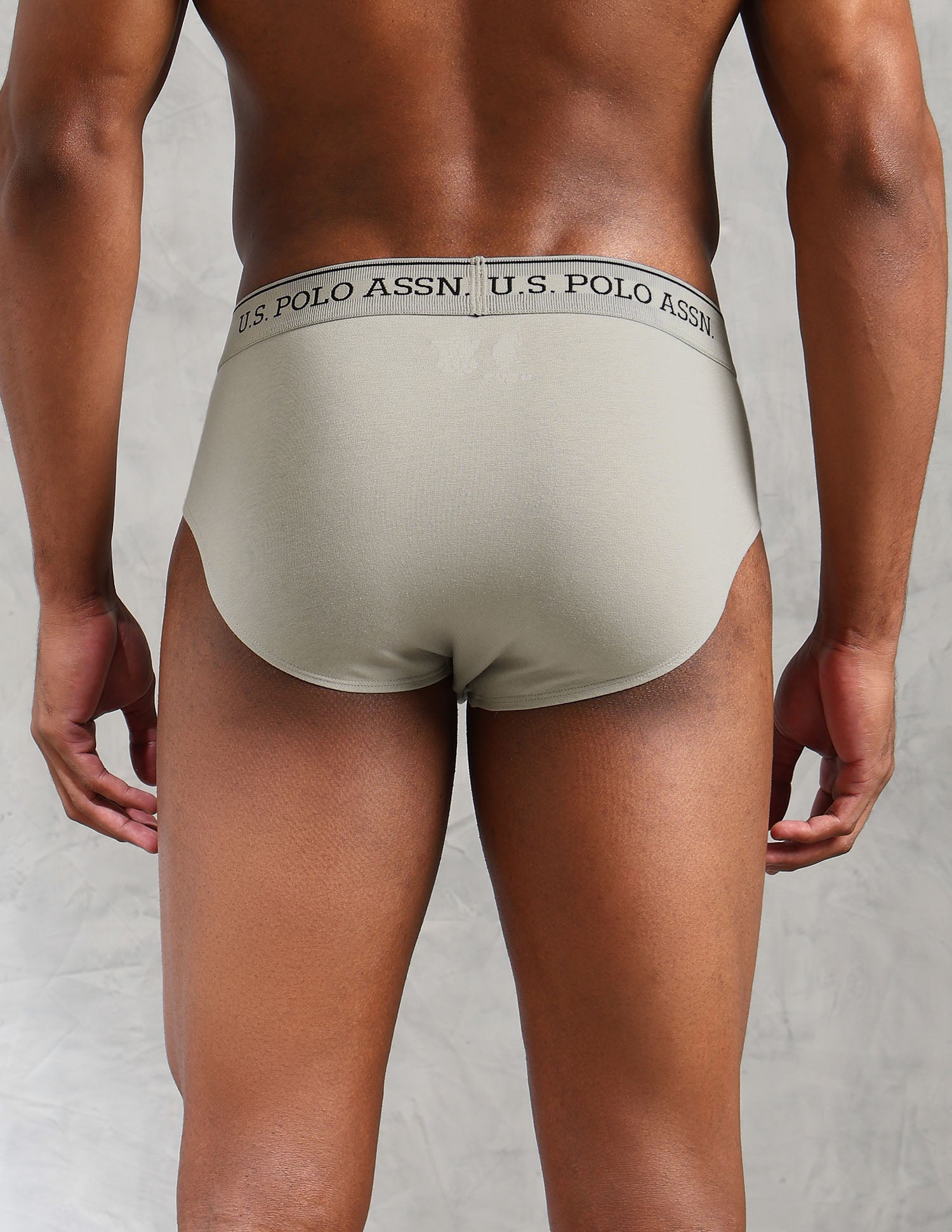 Solid Low Rise OEB15 Briefs - Pack Of 3 Black, Oatmeal and Navy - U.S. POLO ASSN. | Large