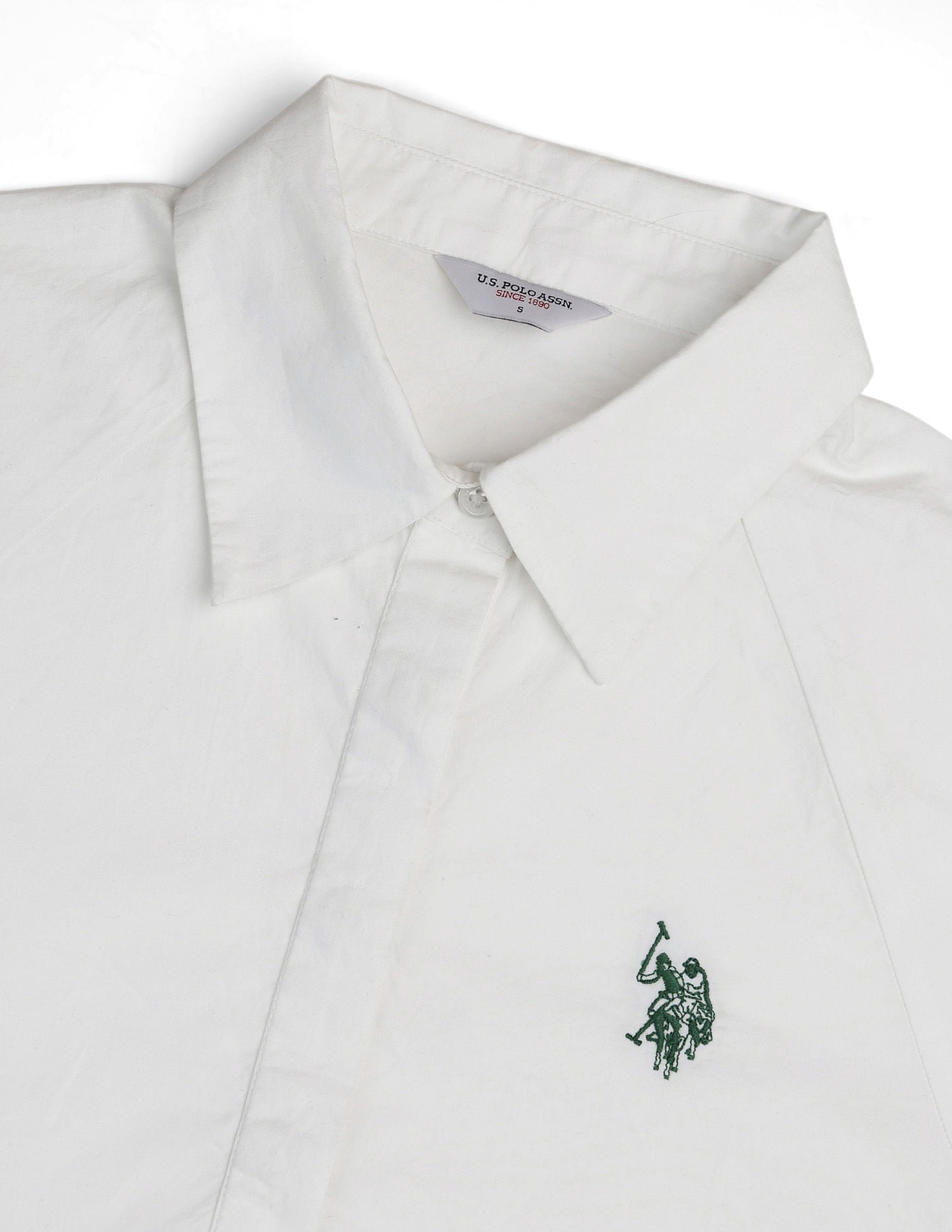 Regular Fit Solid Shirt Off White - U.S. POLO ASSN. | Large