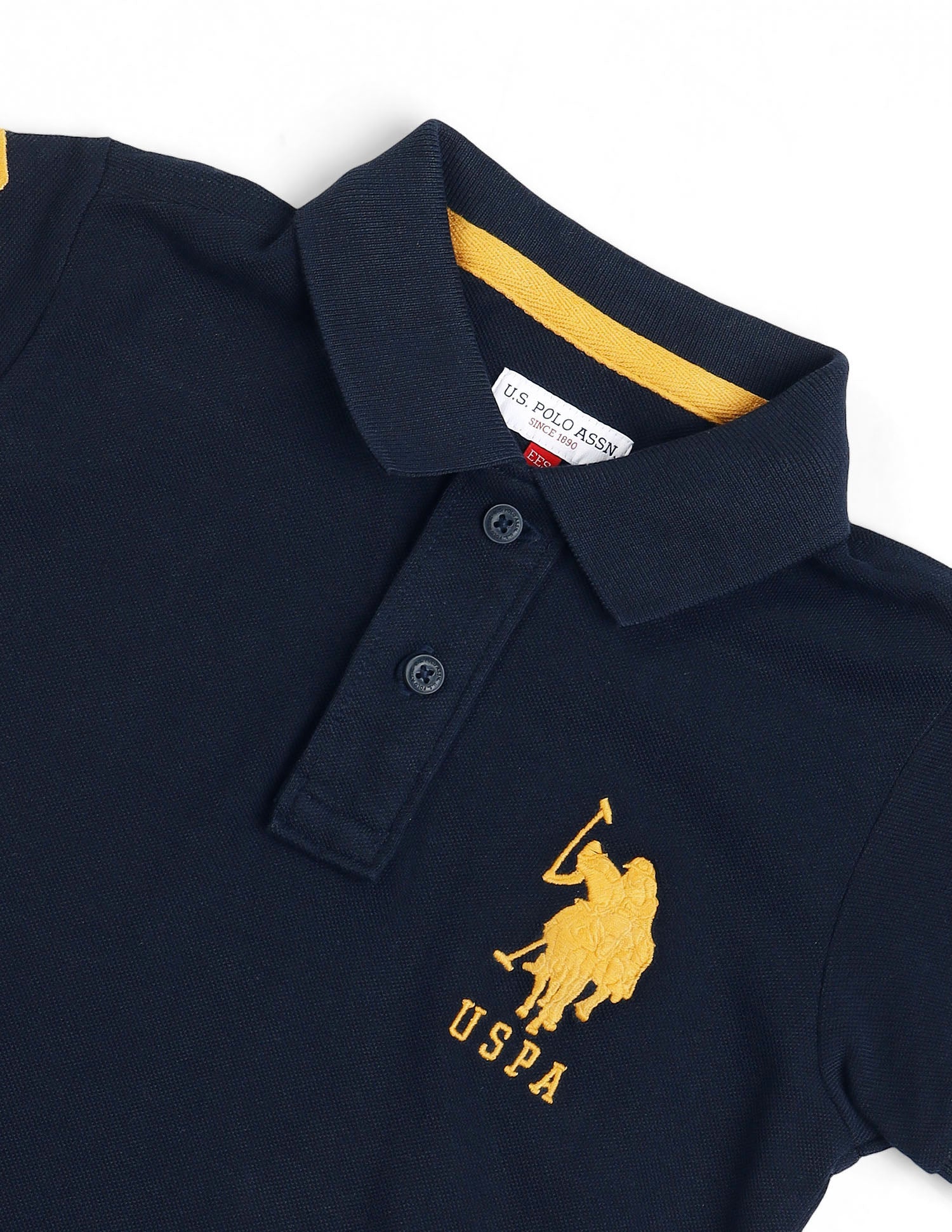 Cotton Solid Polo Shirt Navy - U.S. POLO ASSN. | Large