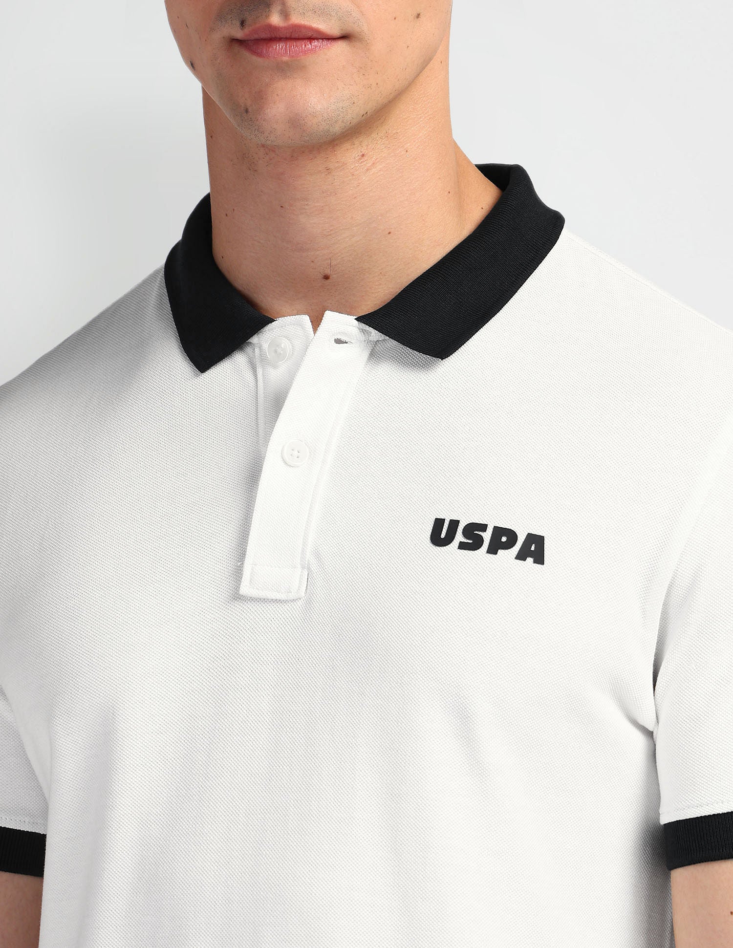 Muscle Fit Cotton Polo Shirt Ivory - U.S. Polo Assn. India | Large