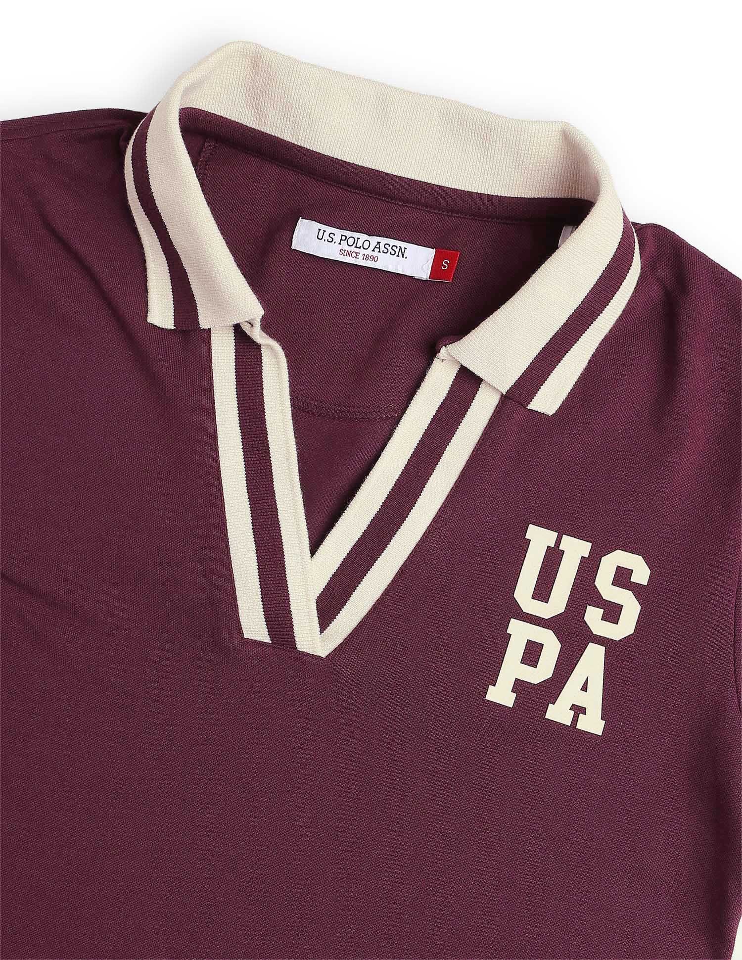 Regular Fit Solid Polo Shirt Fig - U.S. Polo Assn. India | Large