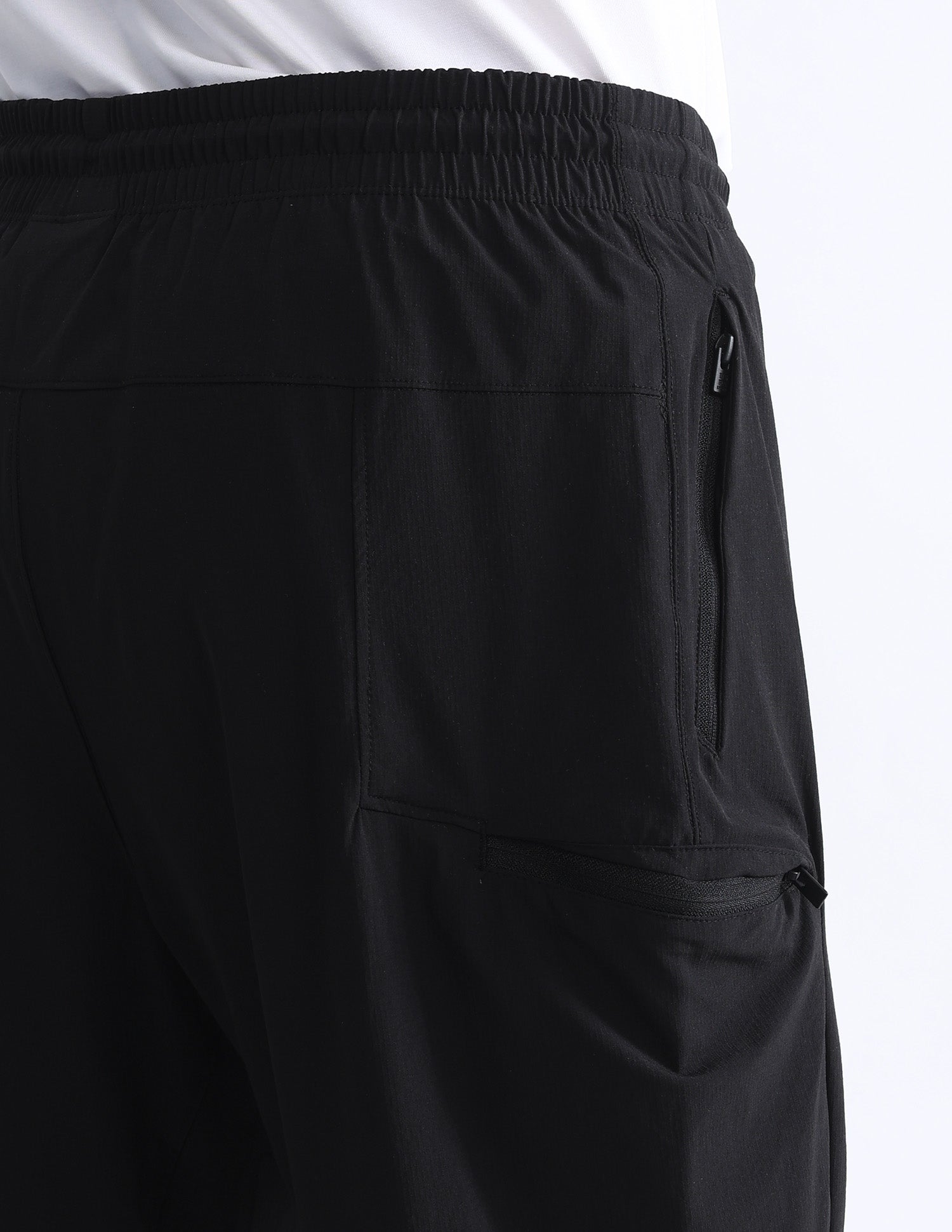 Solid Slim Fit Active Joggers Black - U.S. Polo Assn. India | Large