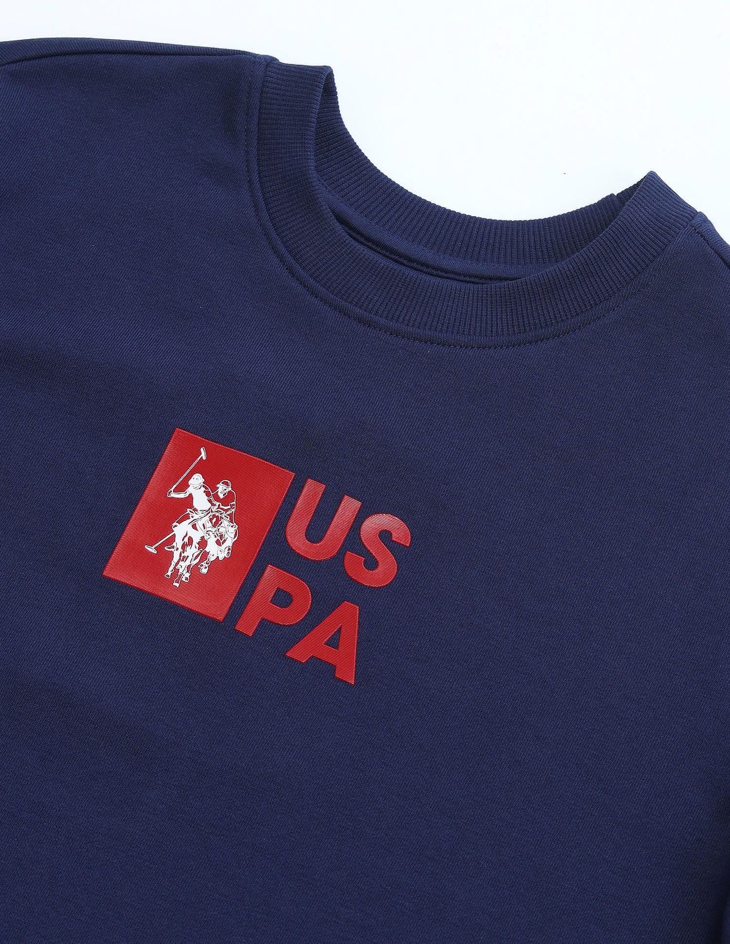 Drop Shoulder Brand Printed Sweatshirt Navy - U.S. Polo Assn. India | Large