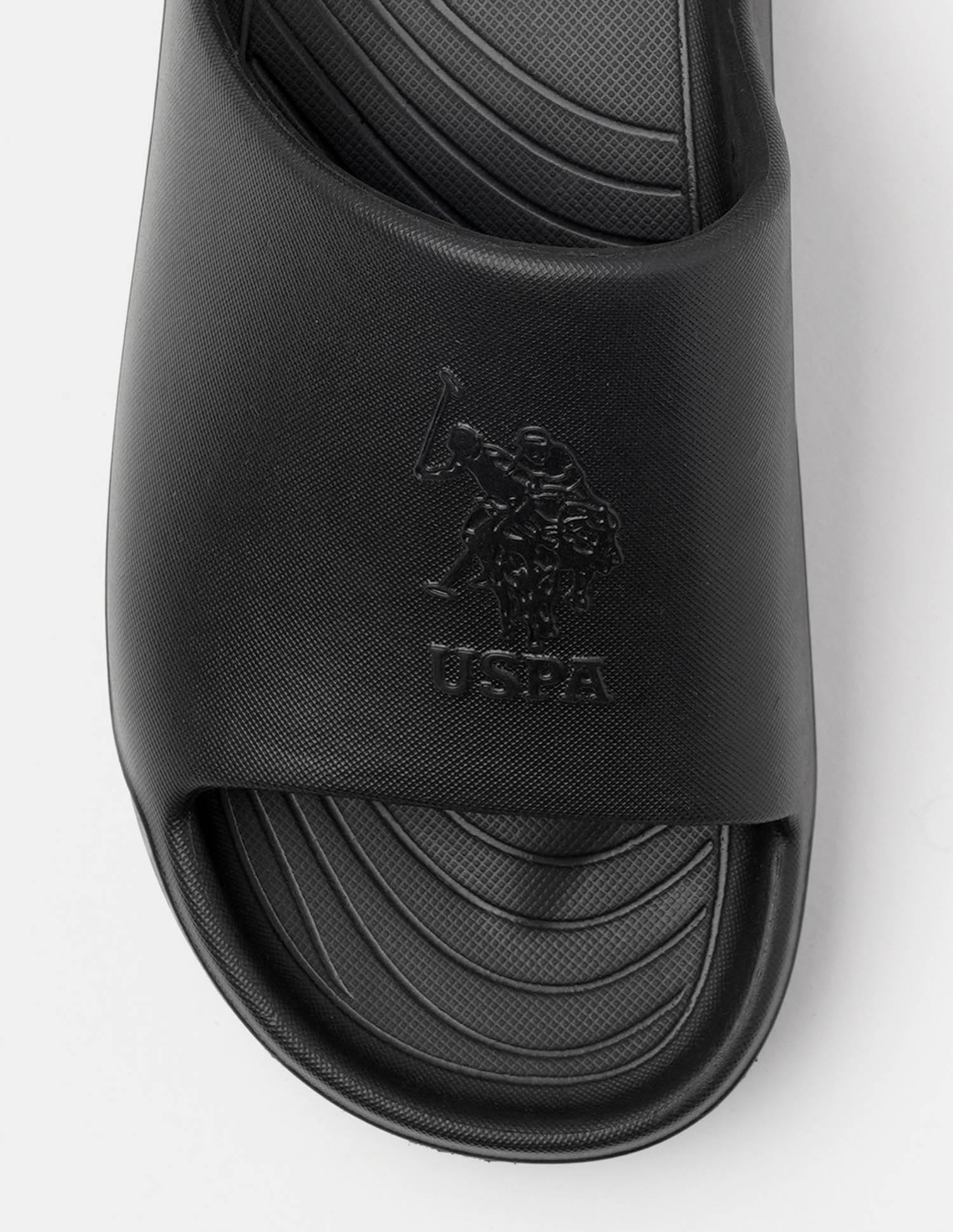 Men Palmer Open Toe Slippers Black - U.S. Polo Assn. India | Large