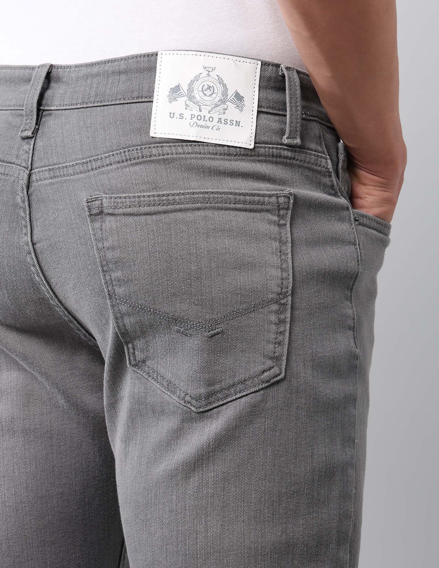 Connor Bootcut Grey Jeans Light Grey - U.S. Polo Assn. India | Large