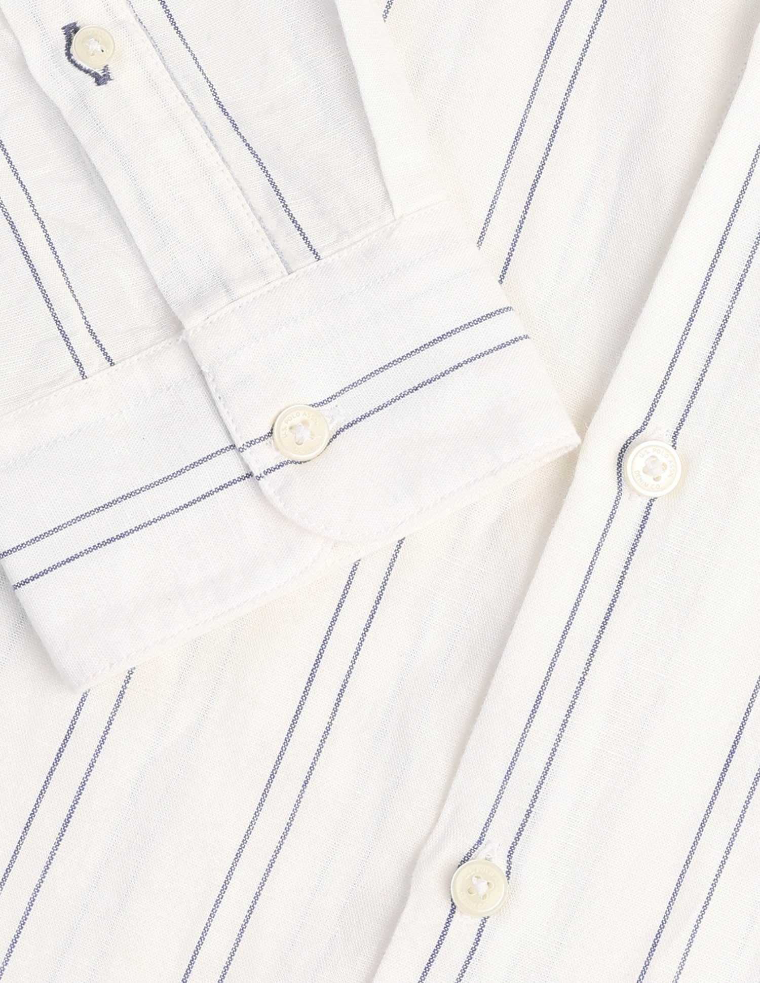 Vertical Striped Poplin Regular Fit Shirt White - U.S. Polo Assn. India | Large