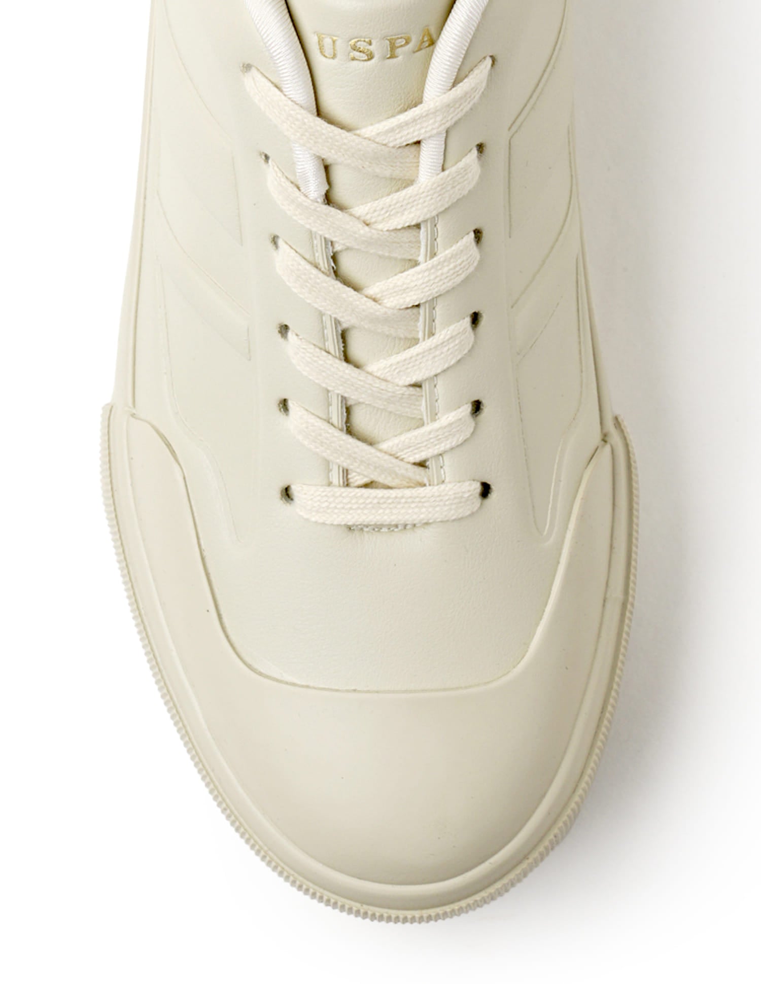 Men Solid Levi Sneakers Beige - U.S. Polo Assn. India | Large