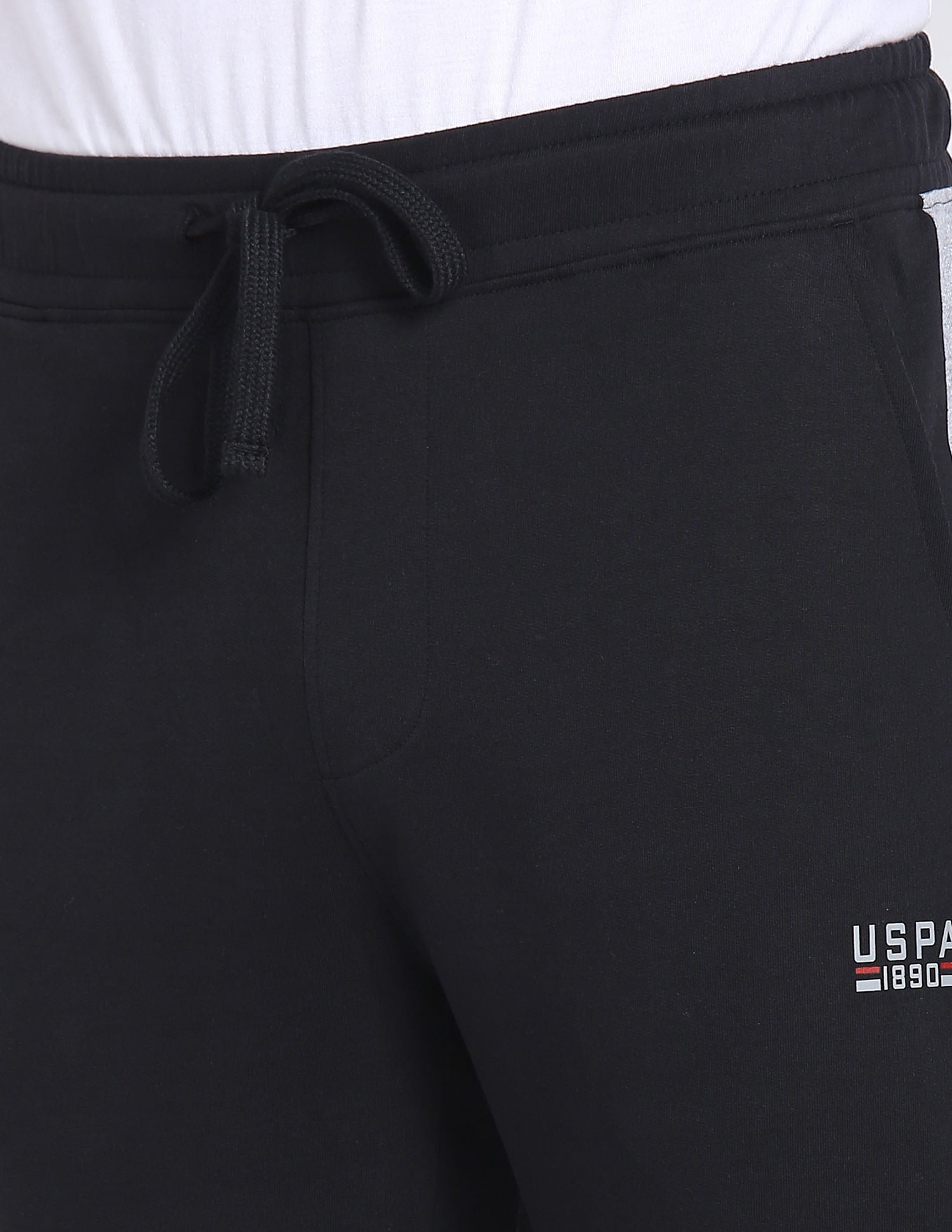 Solid Cotton OR001 Track Pants - Pack Of 1 Black - U.S. POLO ASSN. | Large