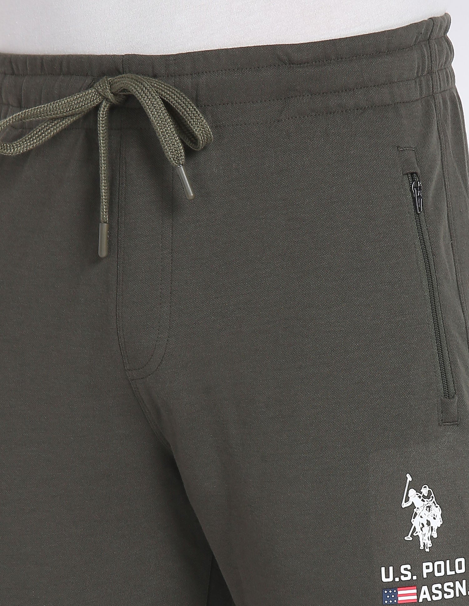 Solid LR006 Lounge Track Pants - Pack Of 1 Olive - U.S. POLO ASSN. | Large