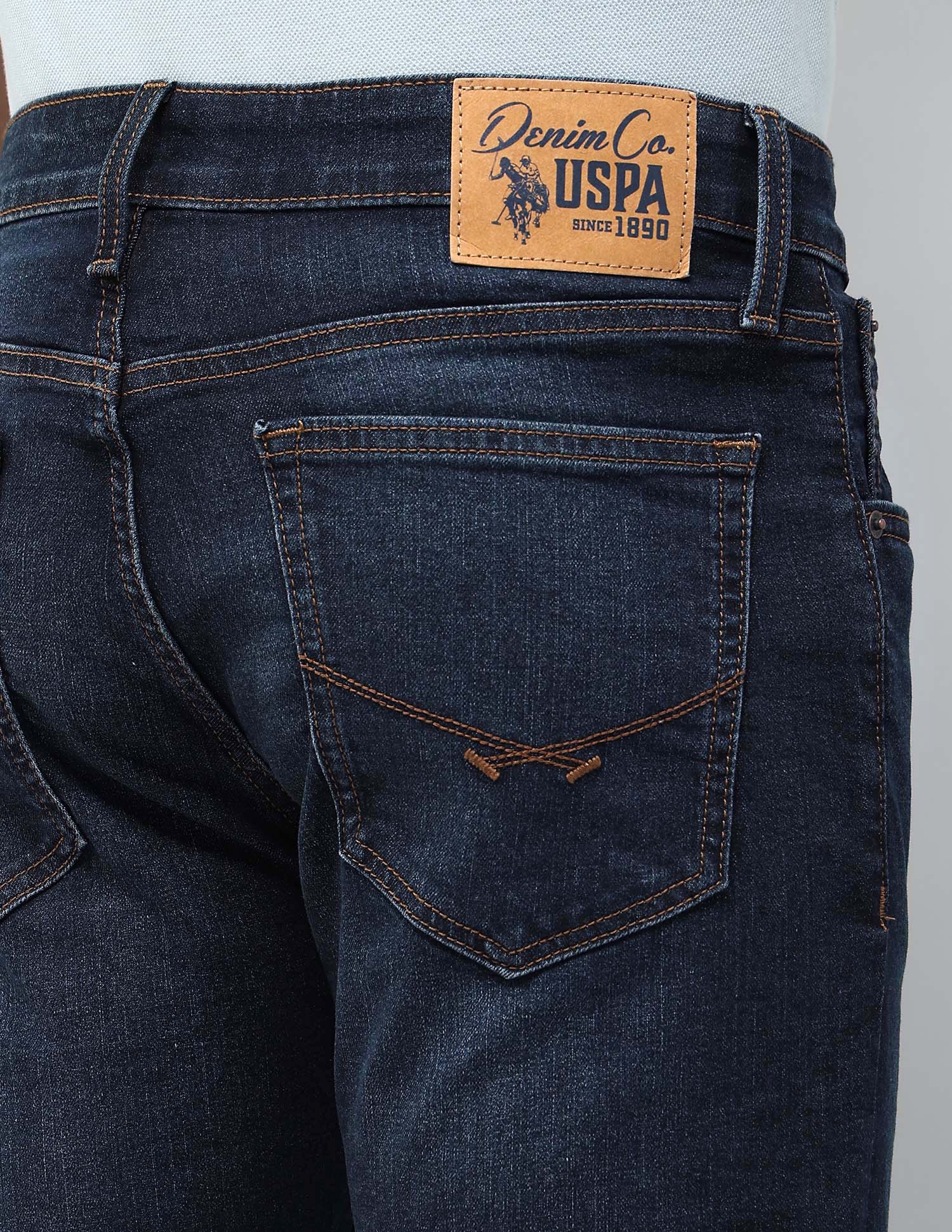 Regallo Skinny Fit Blue Jeans Dark Wash - U.S. POLO ASSN. | Large