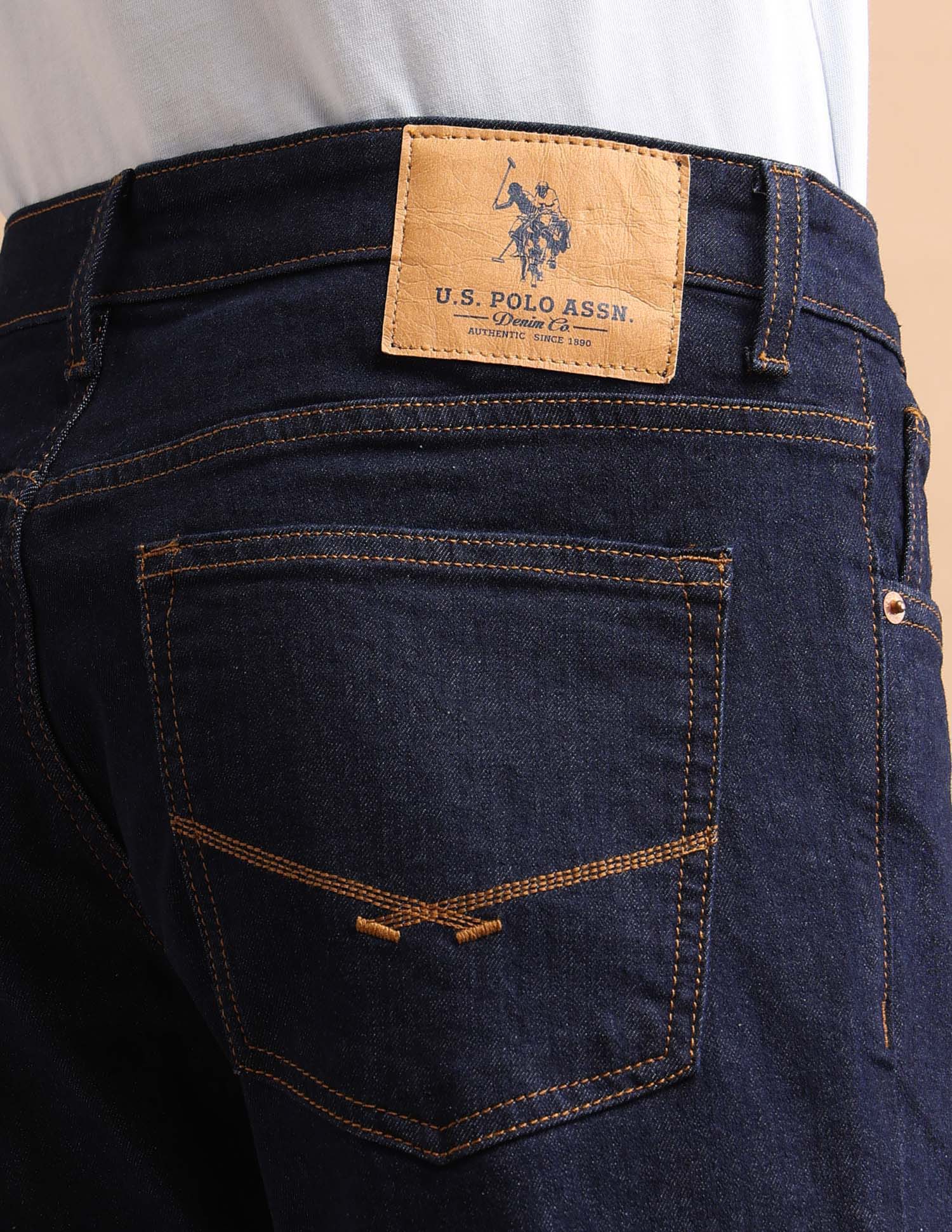 Brandon Slim Tapered Fit Blue Jeans Blue - U.S. POLO ASSN. | Large