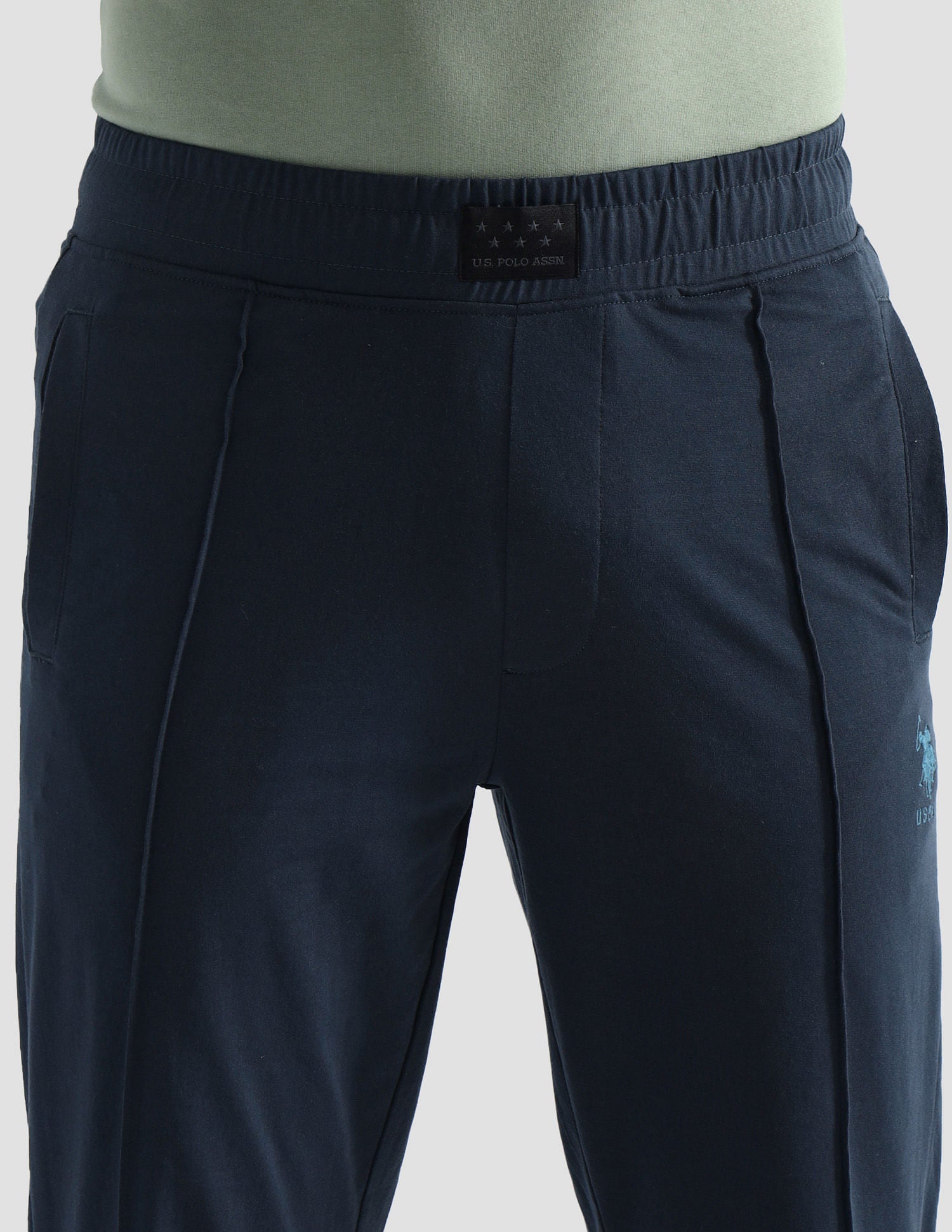 Solid Comfort Fit OJ006 Lounge Joggers - Pack Of 1 Medium Blue - U.S. POLO ASSN. | Large