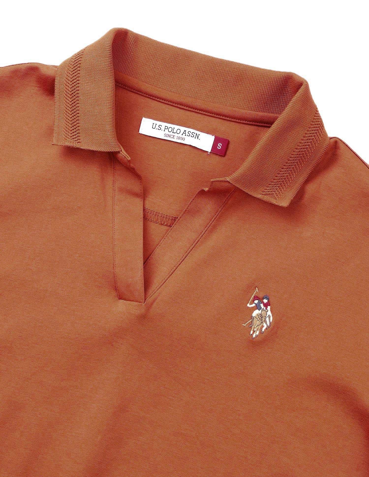 Boxy Fit Polo Shirt Rust - U.S. POLO ASSN. | Large
