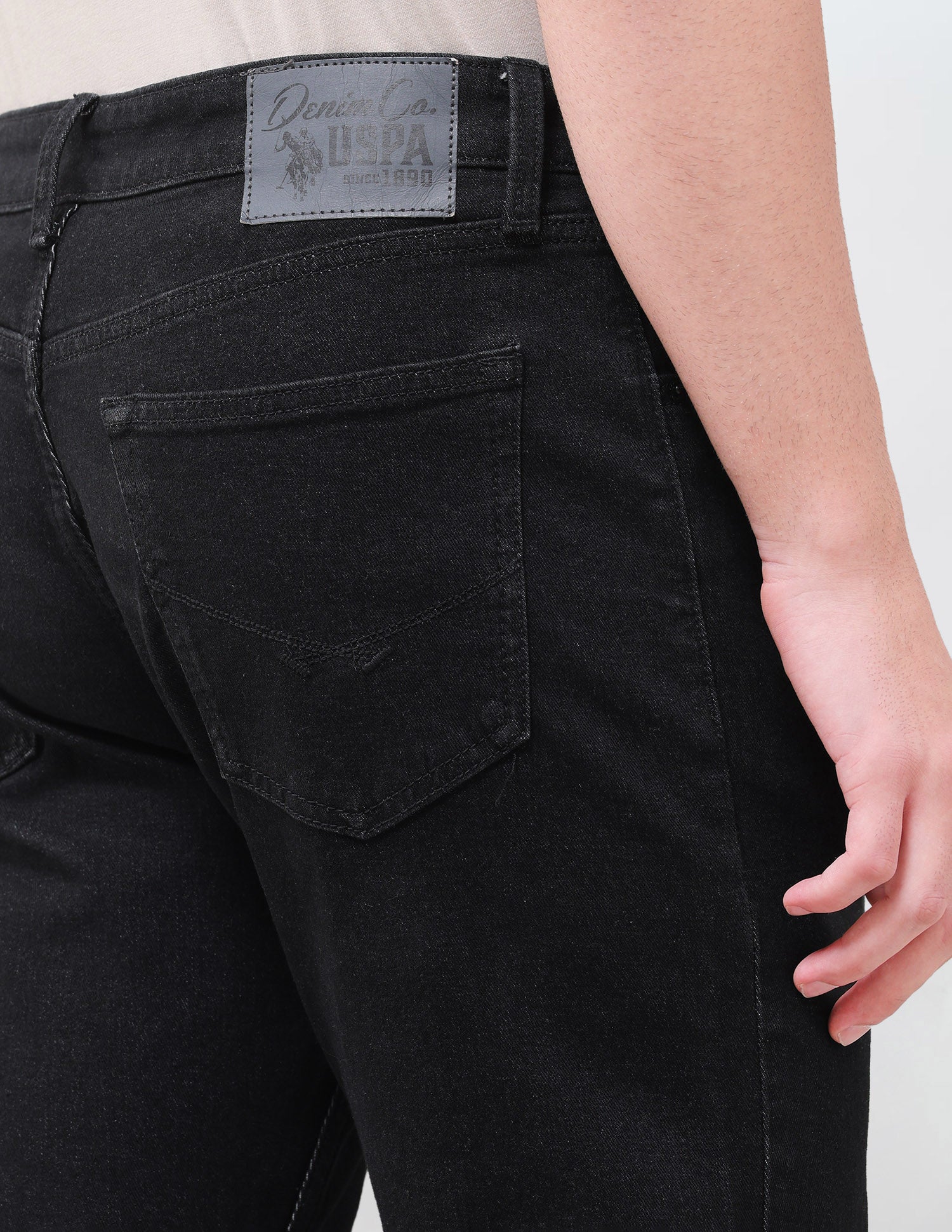 Connor Bootcut Fit Black Jeans Black - U.S. Polo Assn. India | Large
