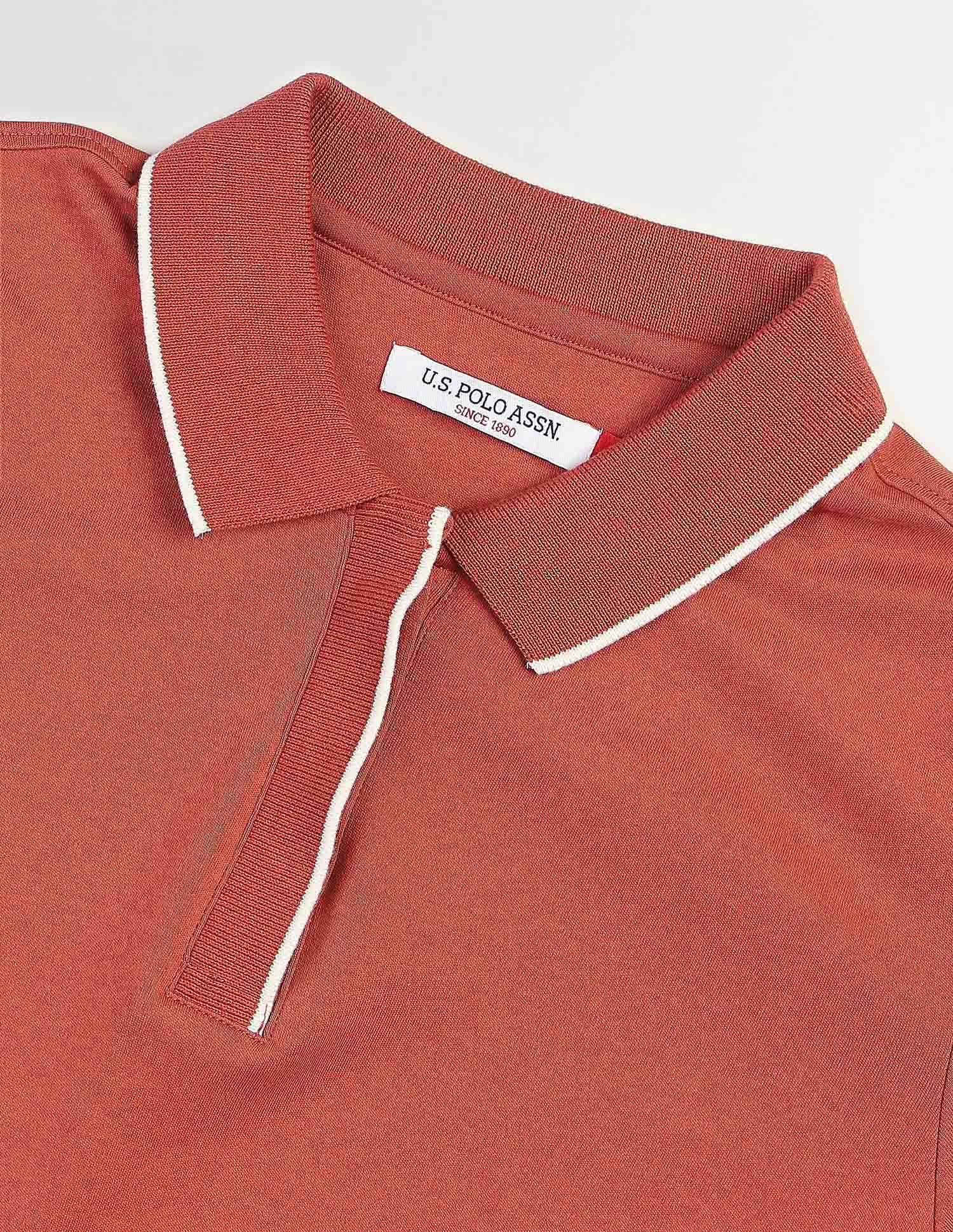 Regular Fit Solid Polo Shirt Red - U.S. Polo Assn. India | Large