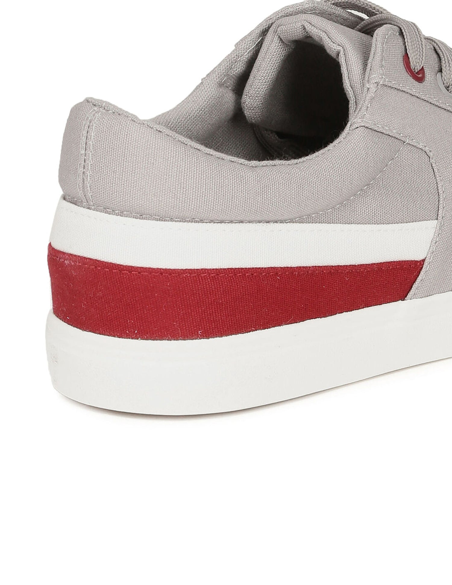 Men Contrast Stripe Canvas Clarkin Sneakers Grey - U.S. POLO ASSN. | Large