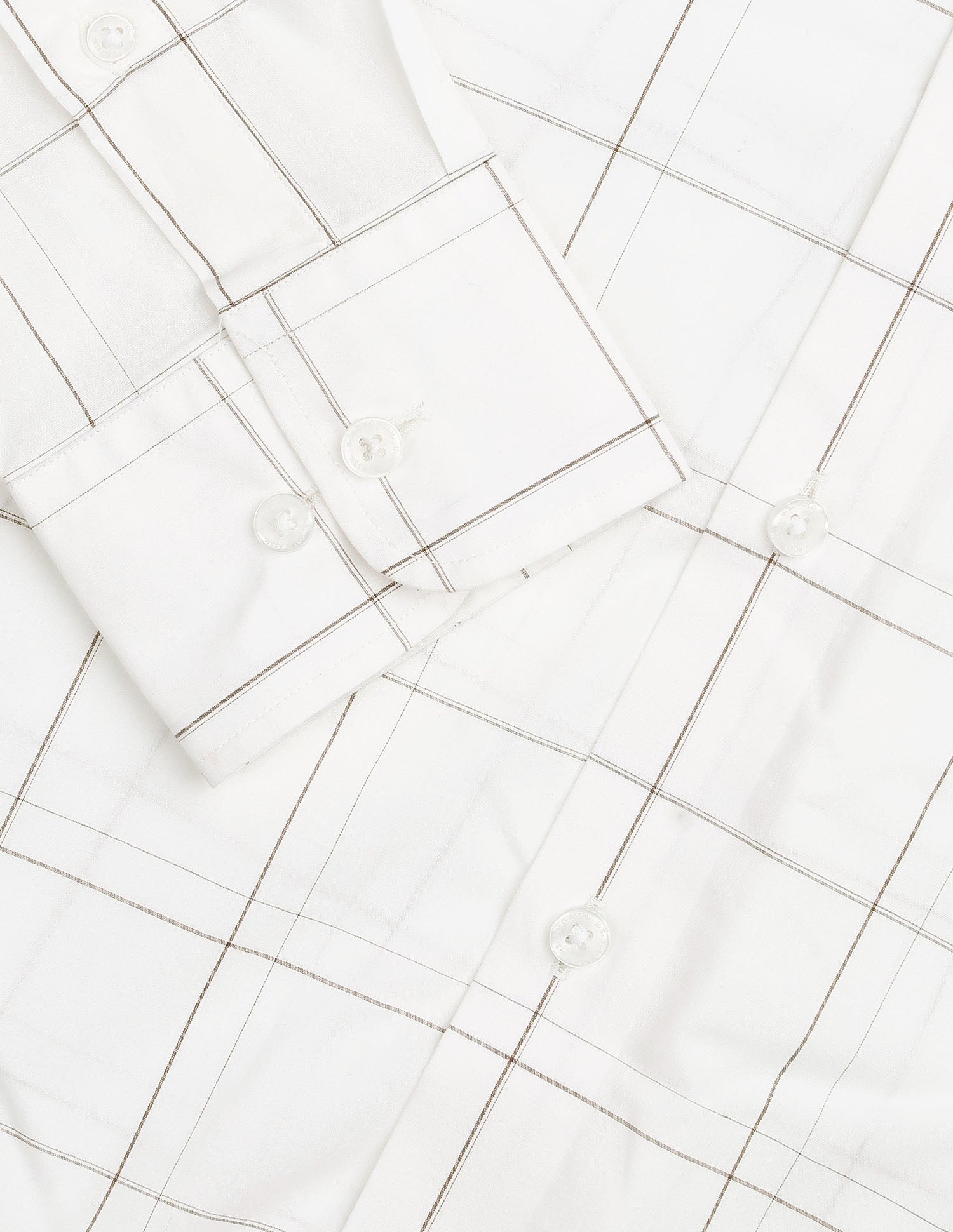 Windowpane Checked Tailored Fit Shirt White - U.S. POLO ASSN. | Large