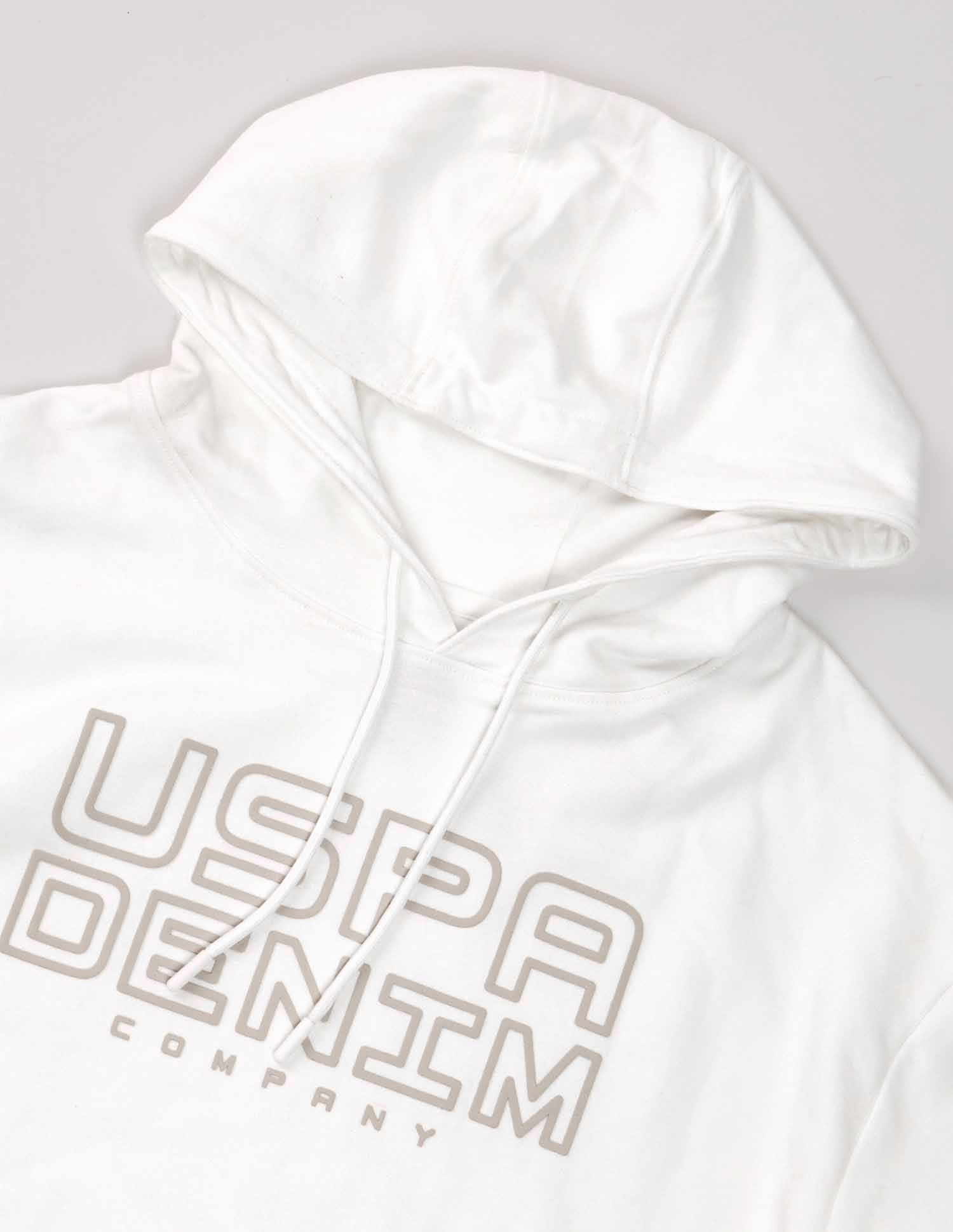 Brand Printed Oversized Fit Sweatshirt Ivory - U.S. Polo Assn. India | Large