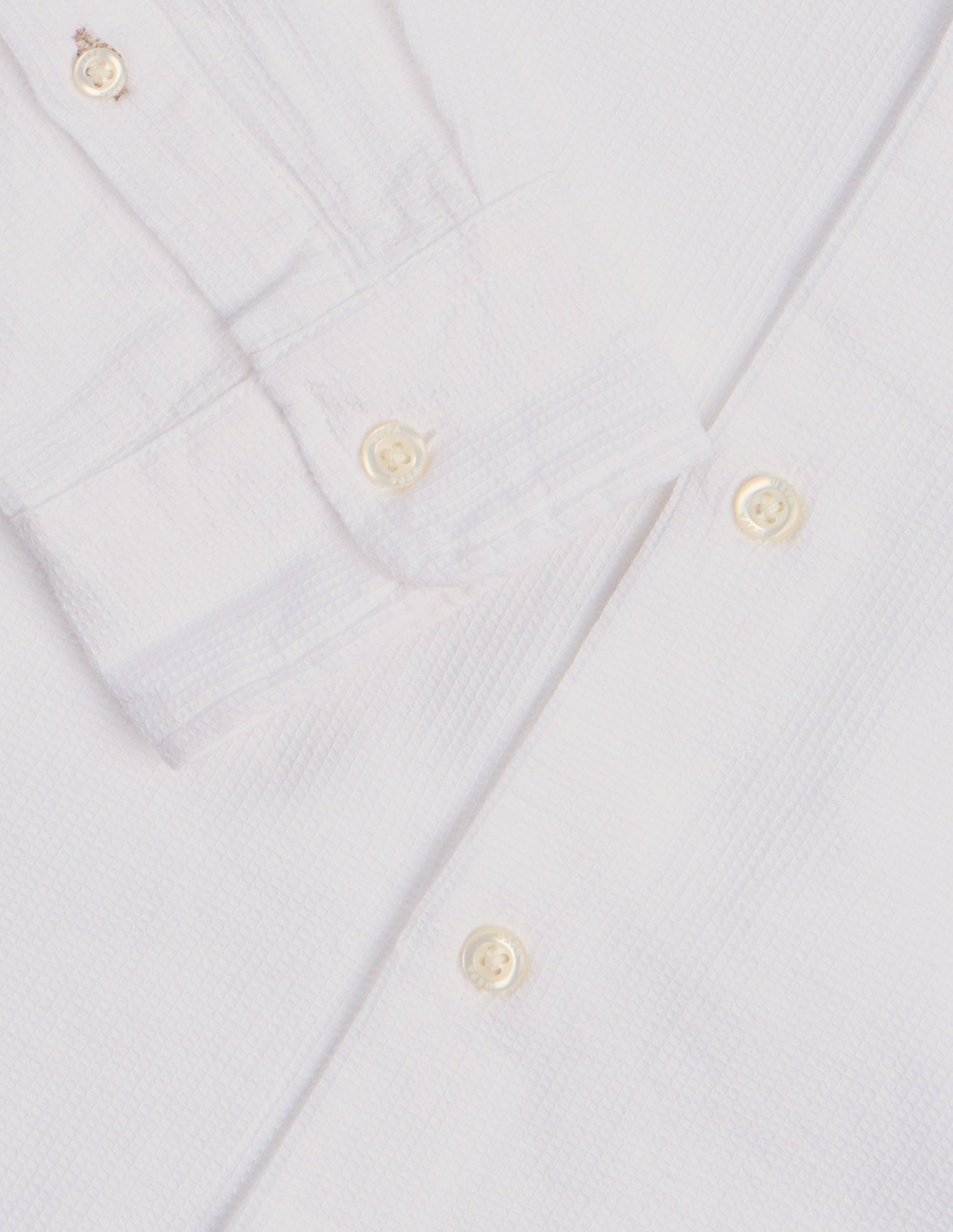 Pure Cotton Regular Fit Dobby Shirt White - U.S. Polo Assn. India | Large