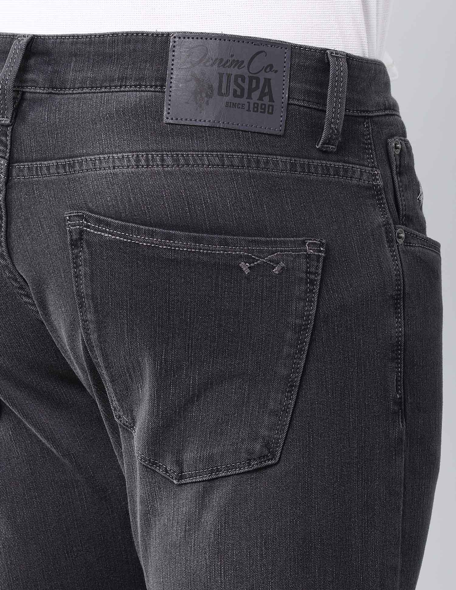 Cropped Length Henry Tapered Fit Bi Stretch Authentic Jeans Grey - U.S. Polo Assn. India | Large