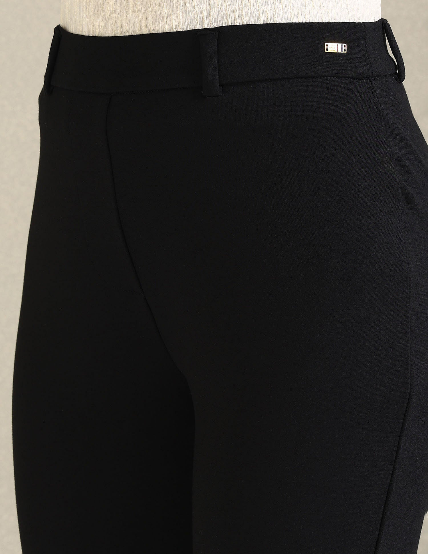 Straight Fit Ponte Roma Trousers Black - U.S. POLO ASSN. | Large