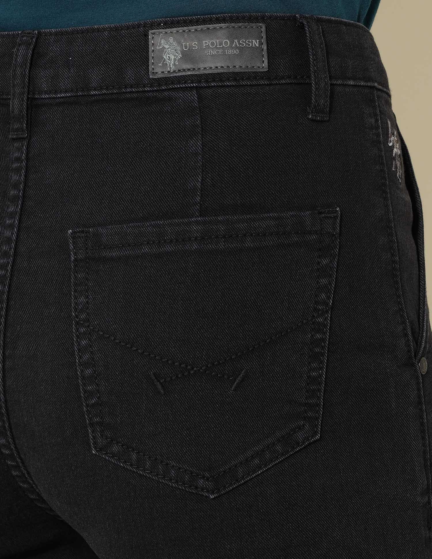 High Rise Super Skinny Fit Jeans Jet Black - U.S. Polo Assn. India | Large
