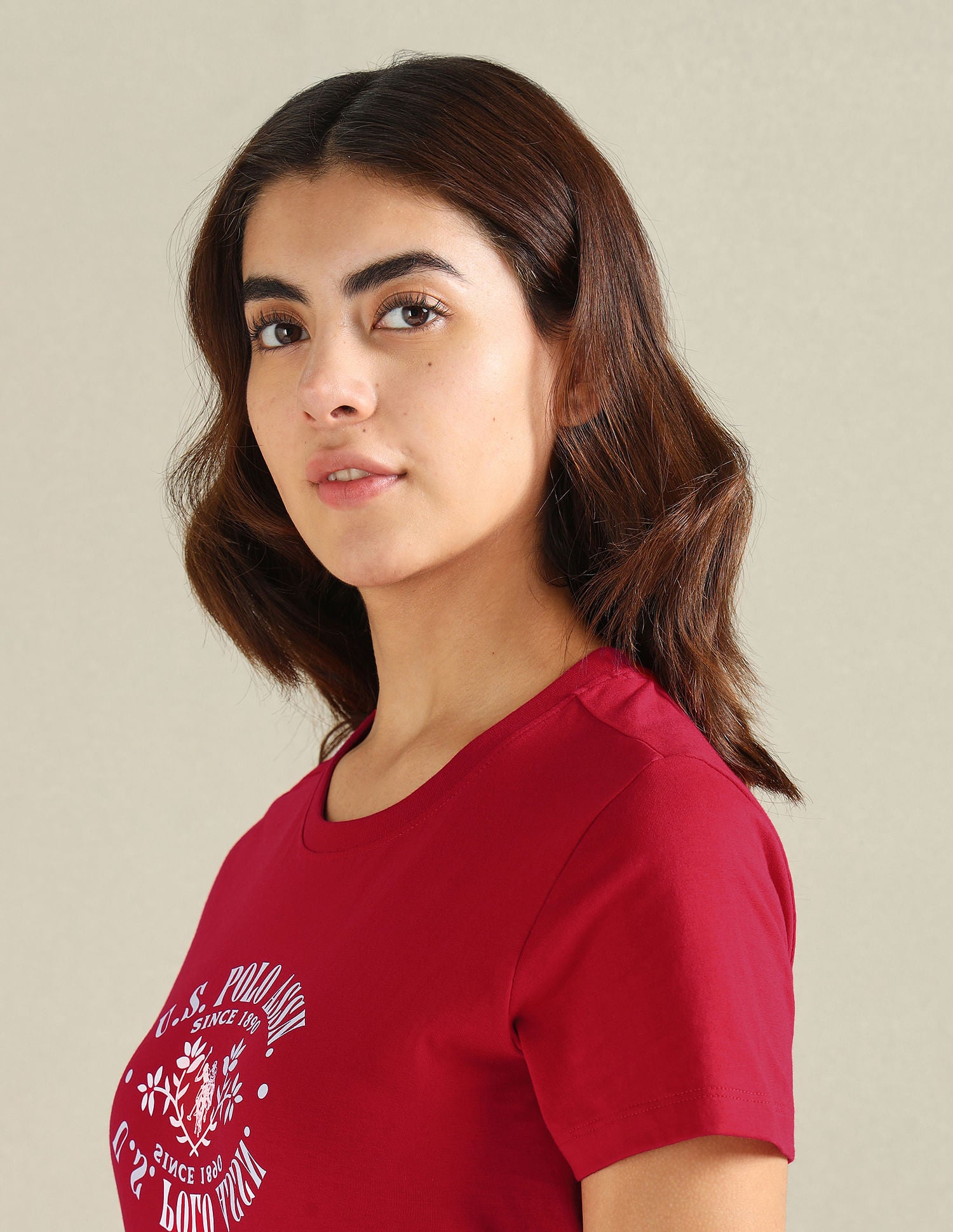 Pure Cotton Brand Print T-Shirt Red - U.S. POLO ASSN. | Large