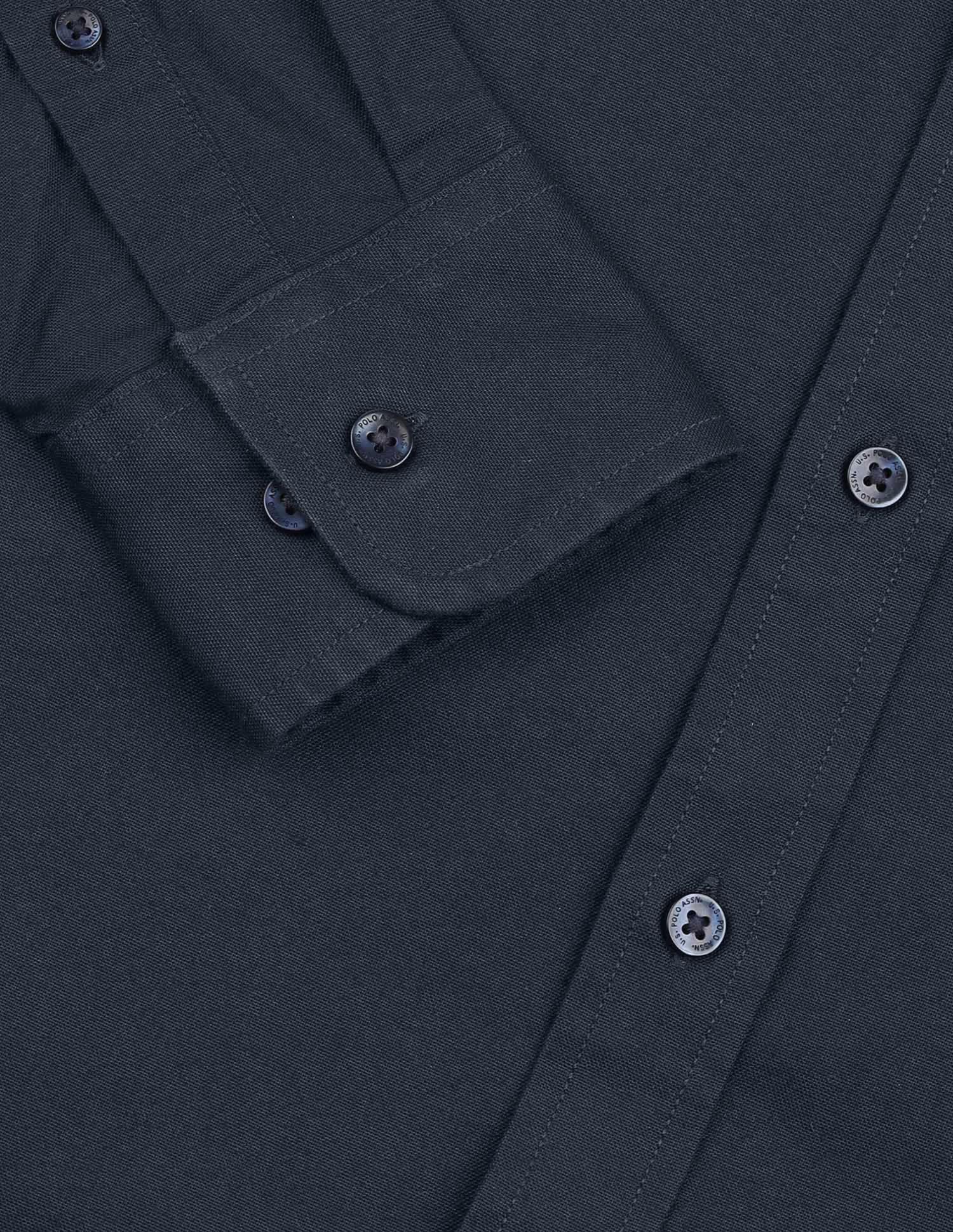 Dobby Tailored Fit Shirt Navy - U.S. Polo Assn. India | Large