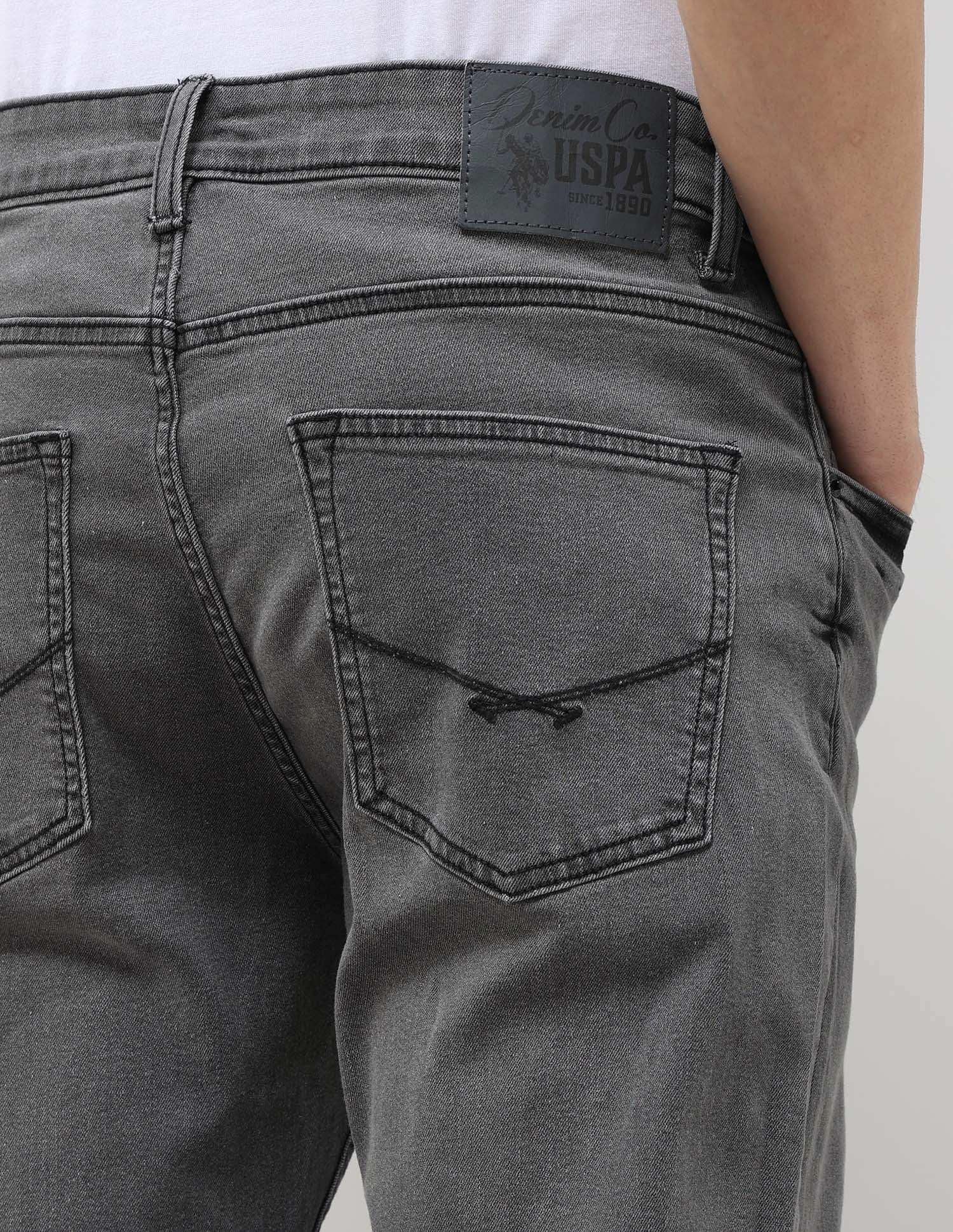 Harold Slim Straight Fit Black Jeans Black - U.S. Polo Assn. India | Large