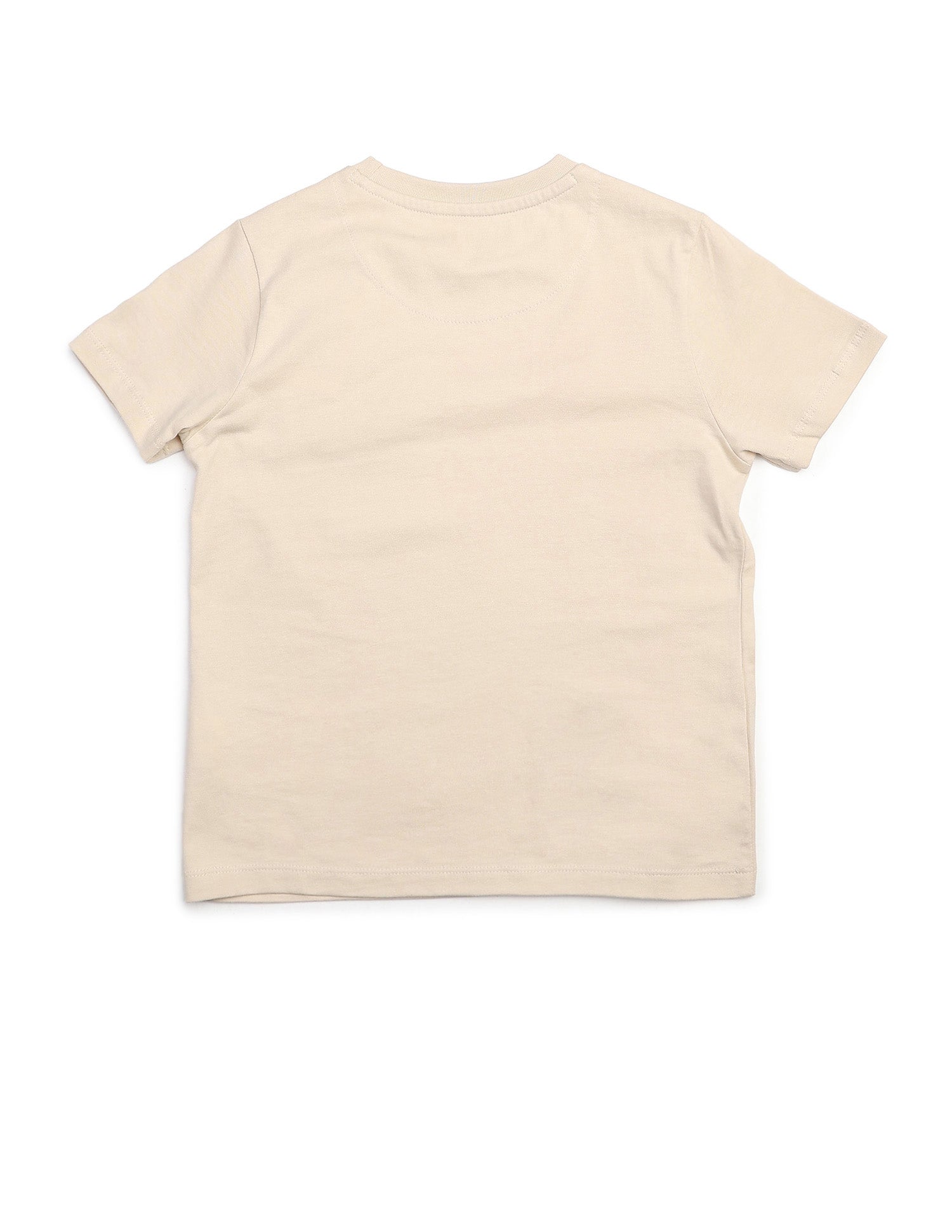 Boys Solid Regular Fit T Shirt Off White - U.S. POLO ASSN. | Large