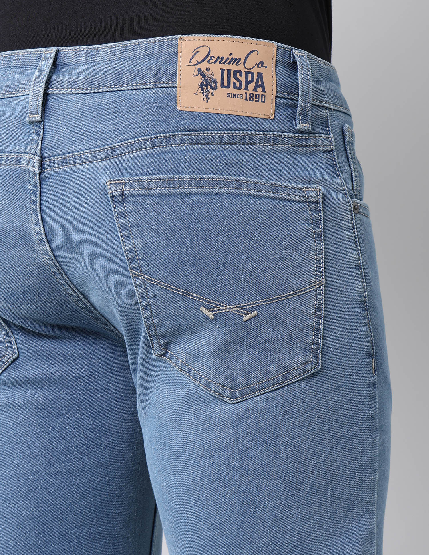 Regallo Skinny Fit Blue Jeans Light Wash - U.S. Polo Assn. India | Large