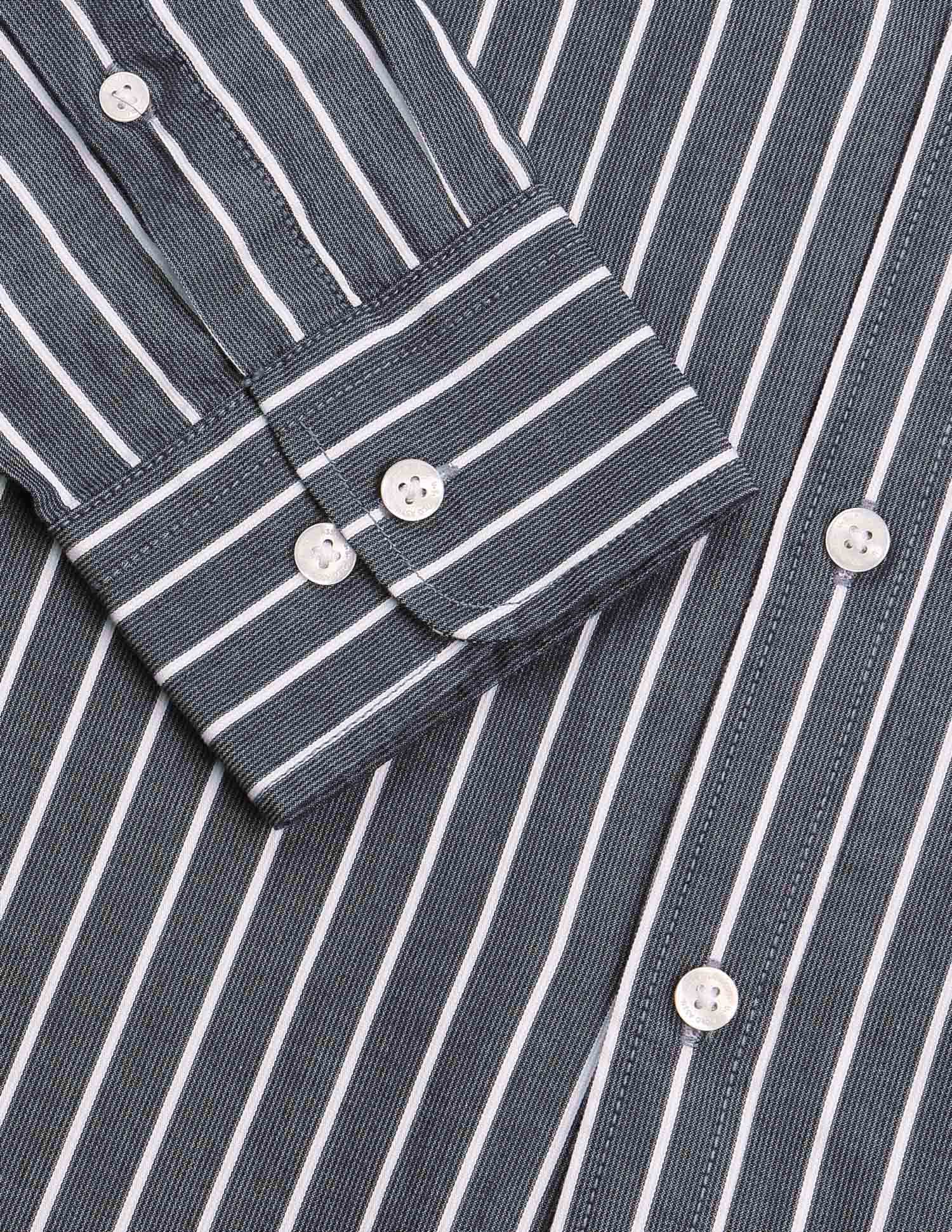 Vertical Striped Tailored Fit Shirt Navy - U.S. Polo Assn. India | Large