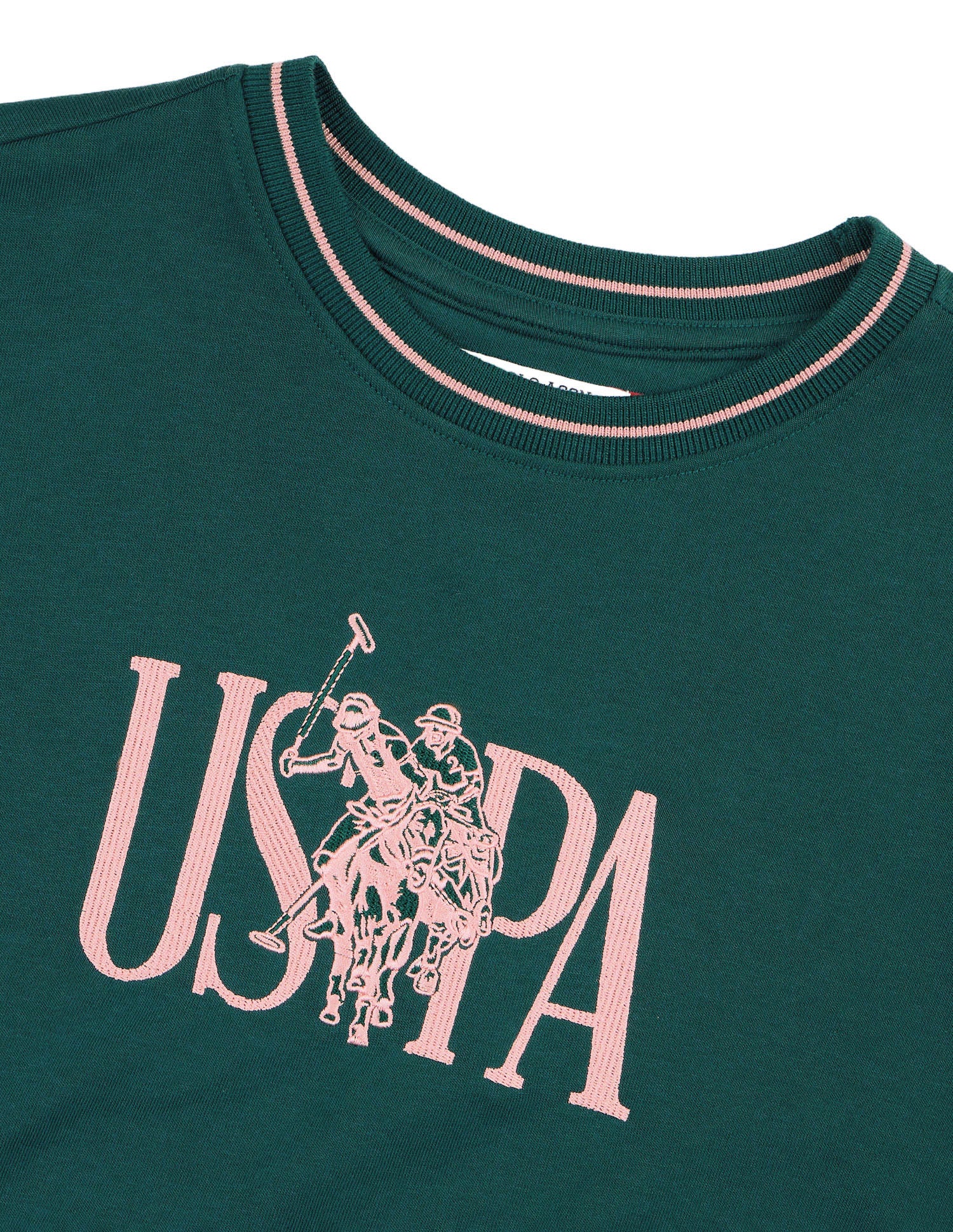 Brand Embroidered Regular Fit Sweatshirt Dark Green - U.S. Polo Assn. India | Large